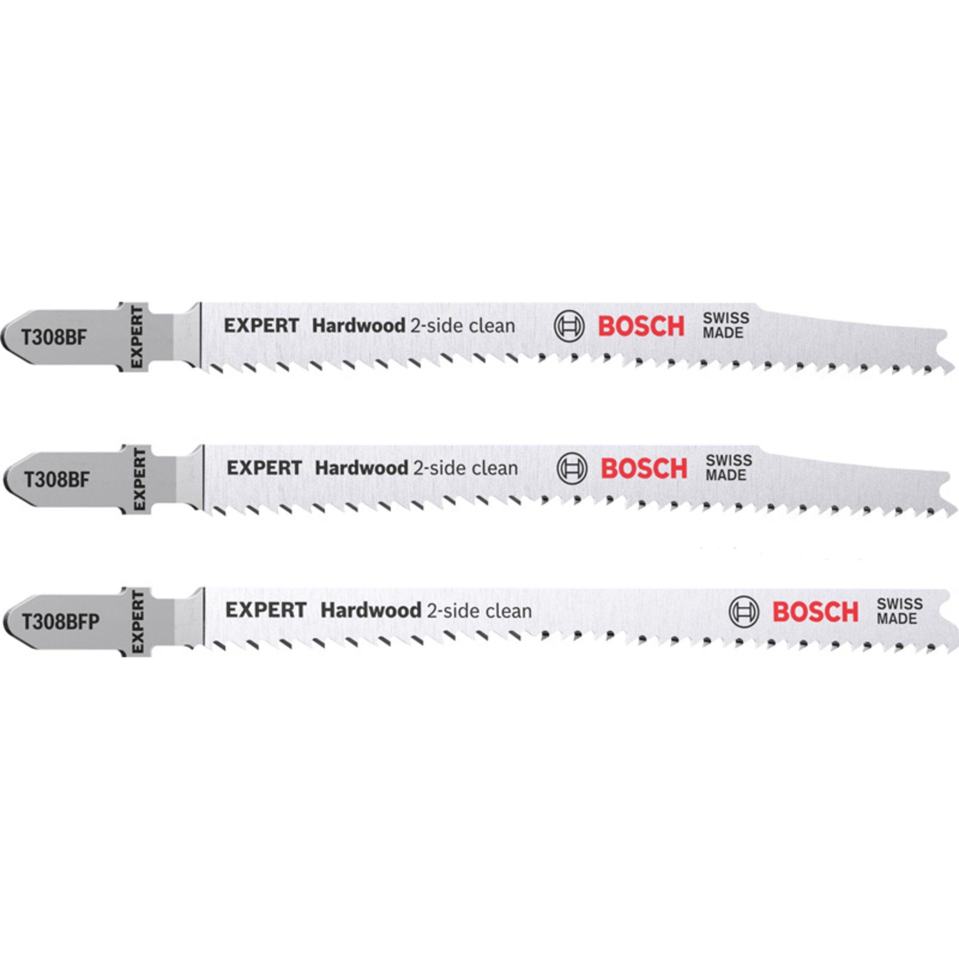 EXPERT Hardwood 2-side clean Stichsägeblatt-Set, 2-tlg. T308BF/BFP