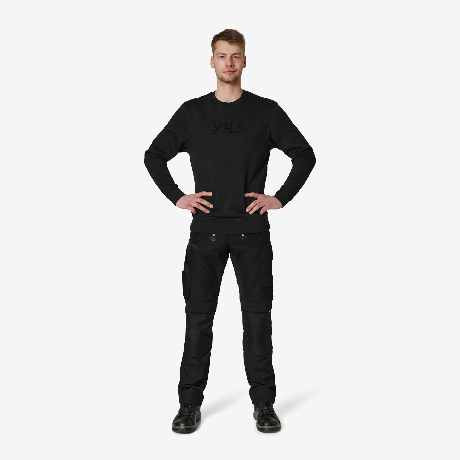 PELLE Sweatshirt mit FHB-Logo schwarz L