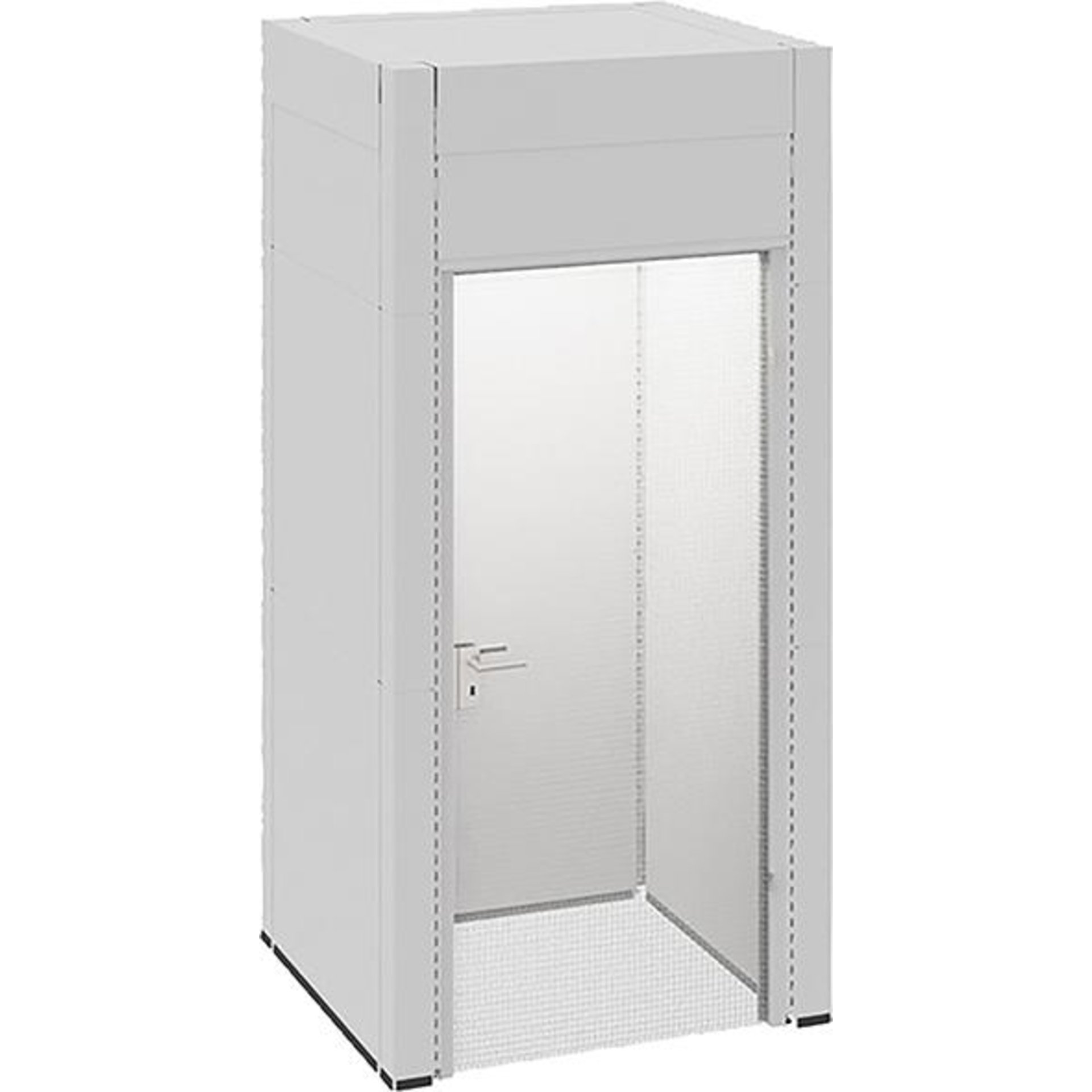Telefonkabine mit wacoTürRAL 7035/9010 B1230XT1230XH2610mm LED Deckenelement