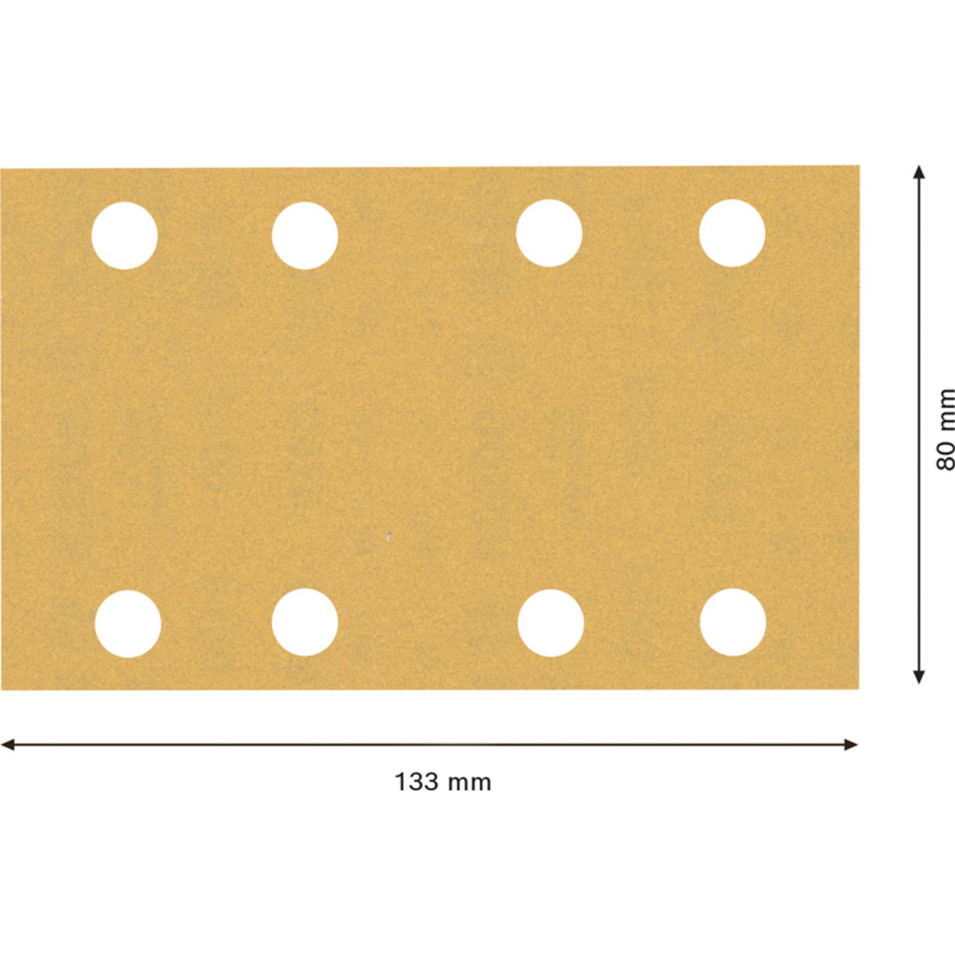 EXPERT C470 Schleifpap., 8 Löcher für Schw.schl., 80 x 133 mm, K 180, 10er-Pack