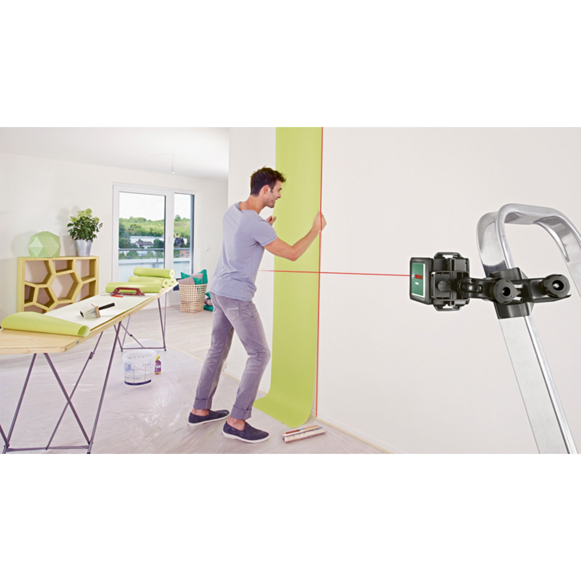 Kreuzlinien-Laser Quigo, eCommerce-Karton