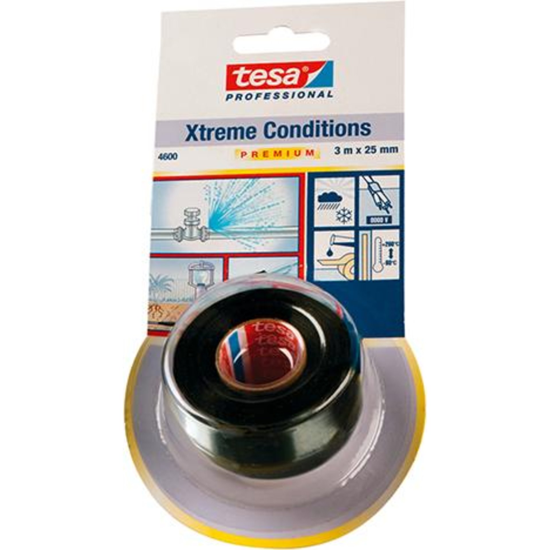 tesa Xtreme Conditio 3m:25mm, schwarz