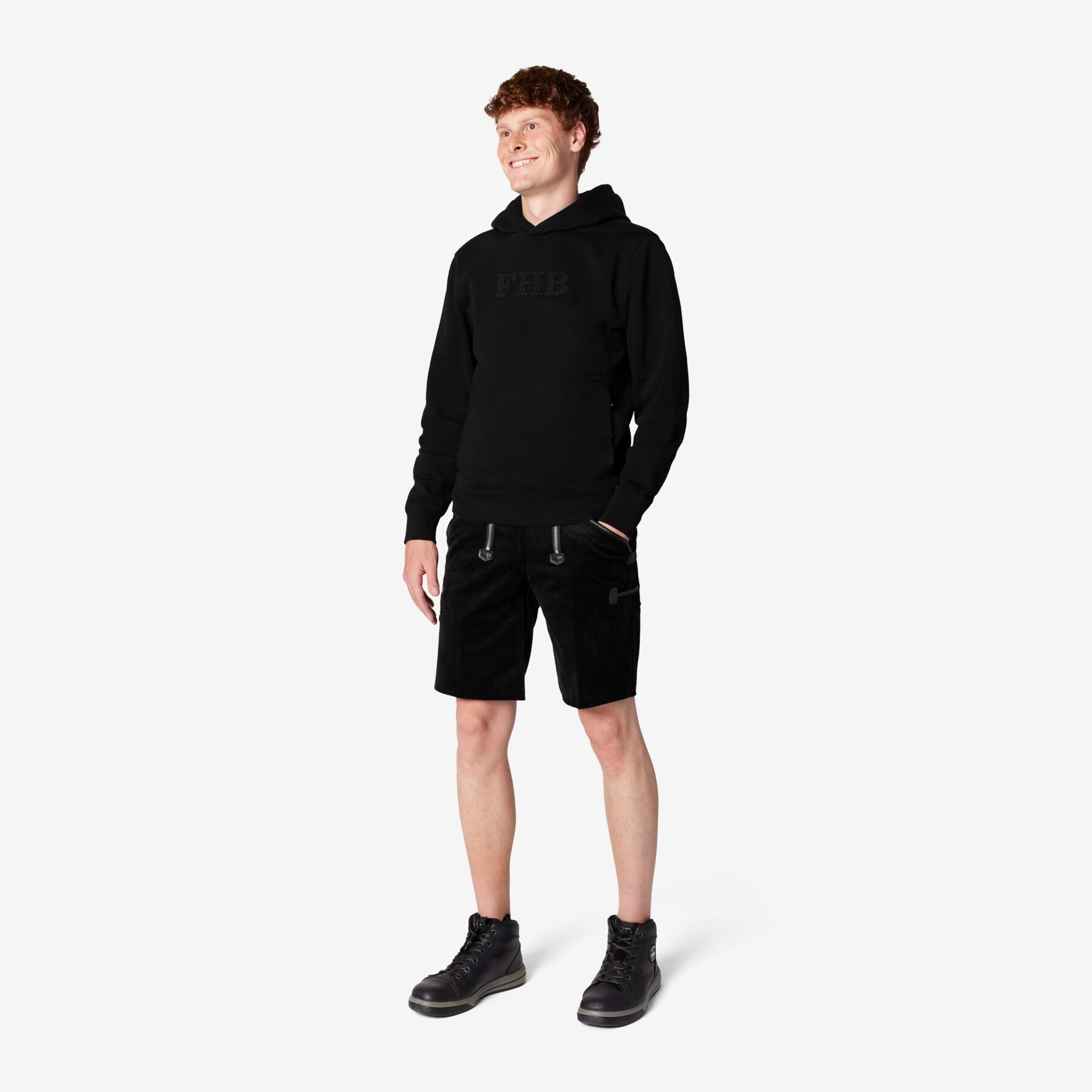BELLO Hoodie mit FHB-Branding schwarz XS