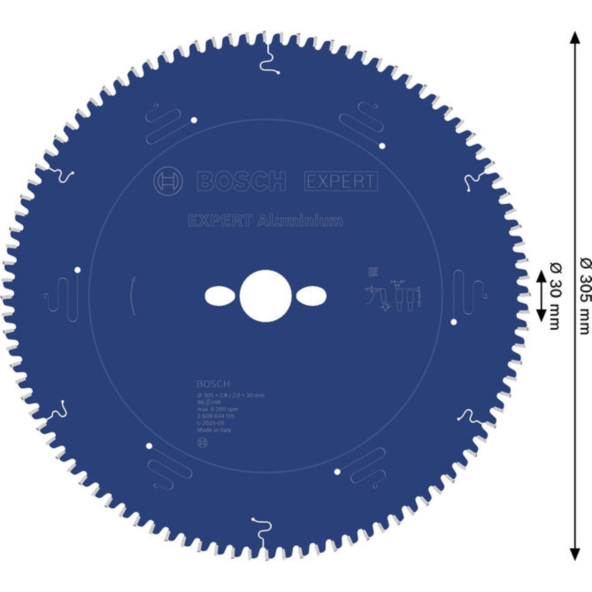 EXPERT Aluminium Kreissägeblatt, 305 x 2,8/2 x 30 mm, Z96