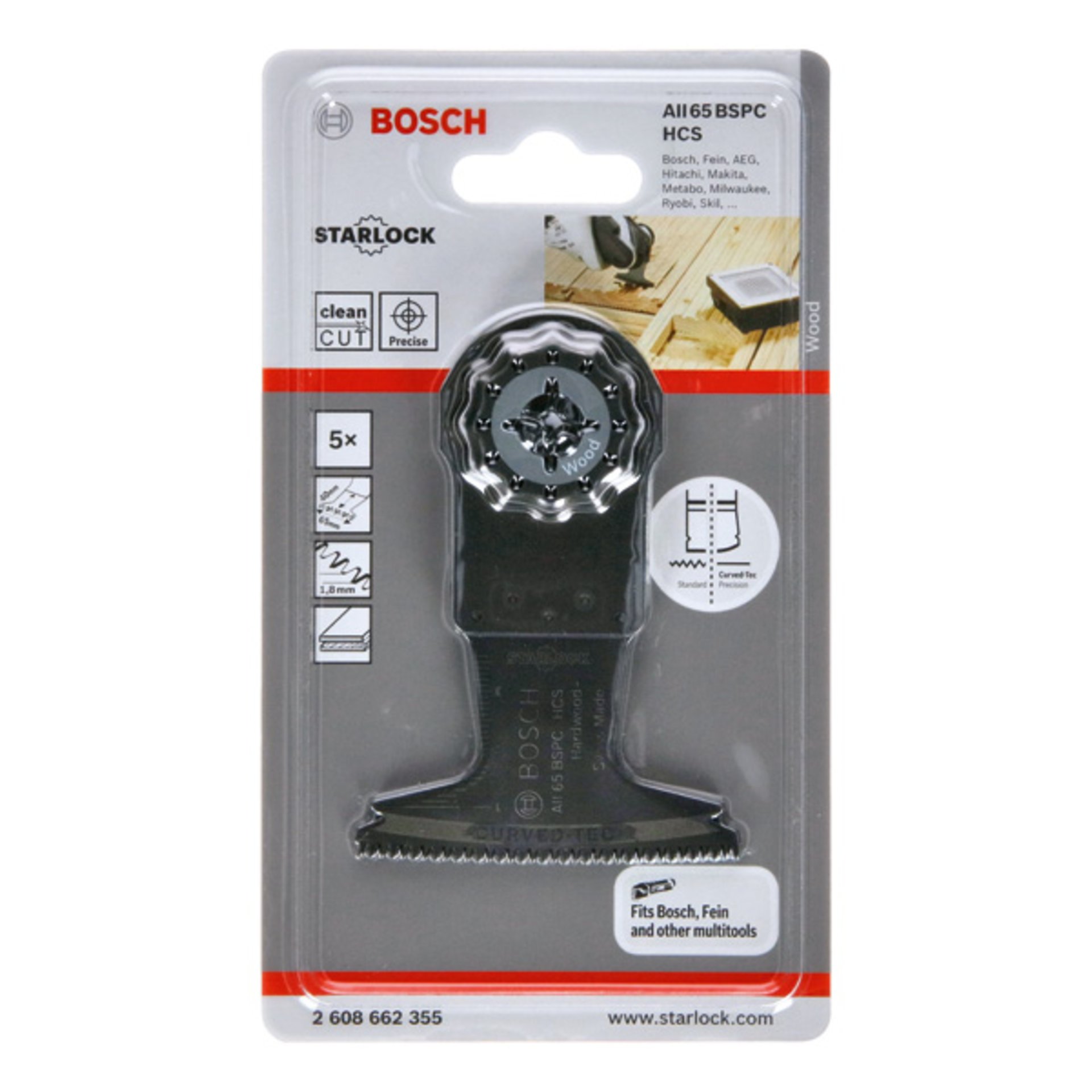 HCS Tauchsägeblatt AII 65 BSPC Hard Wood, 40 x 65 mm, 5er-Pack