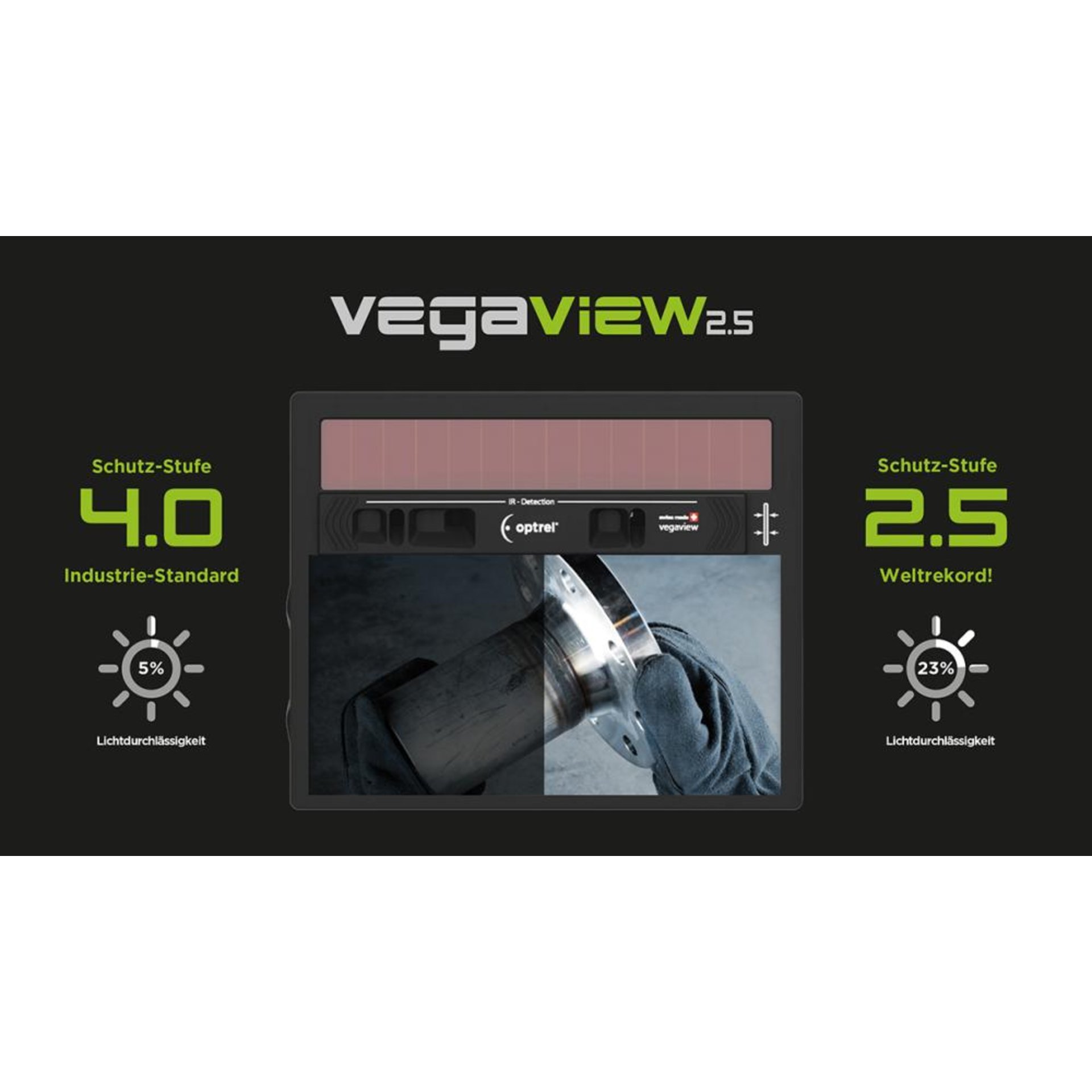 Automatik-Schweißerhelm vegaview 2.5, schwarz OPTREL