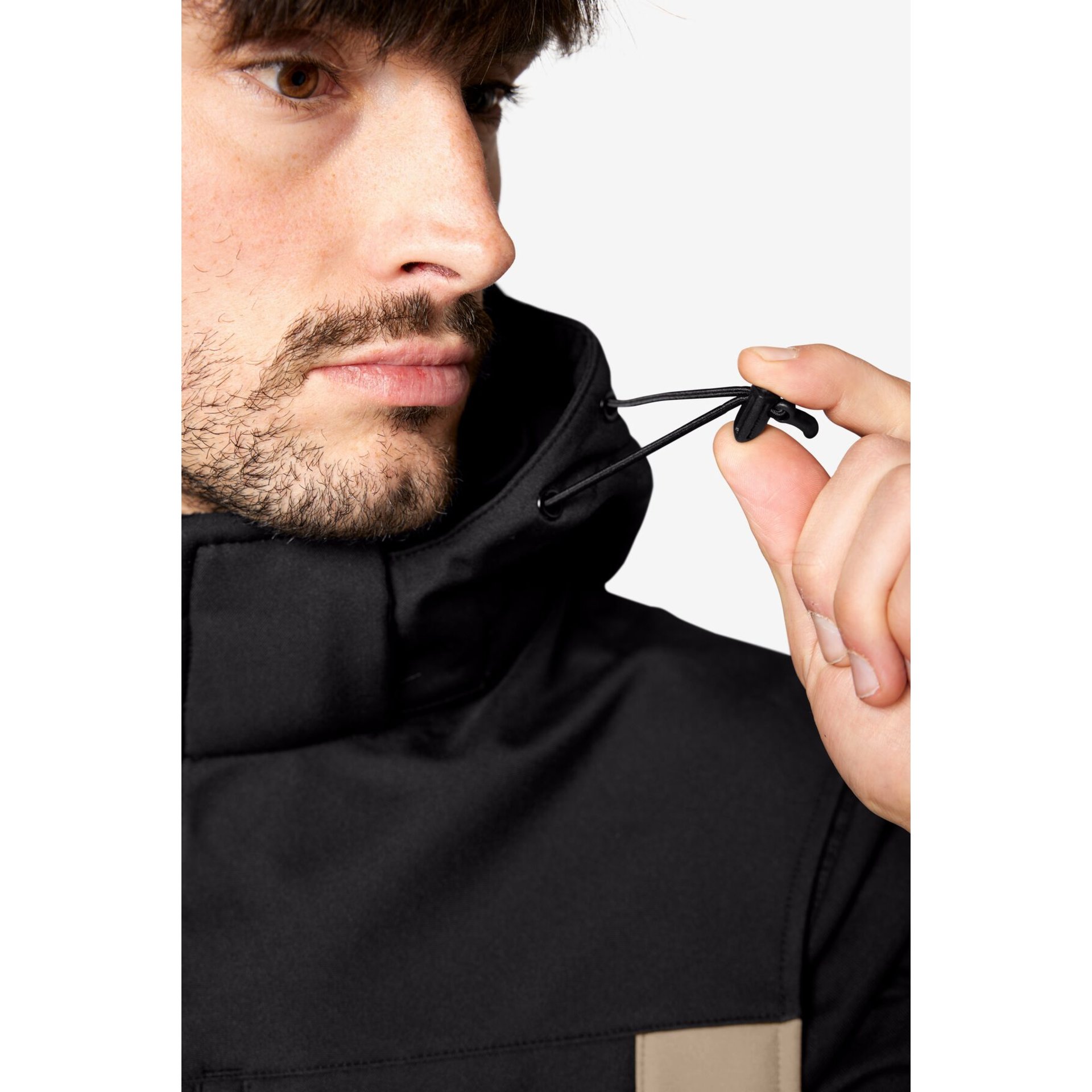 JUSTUS Softshell Weste beige-schwarz S