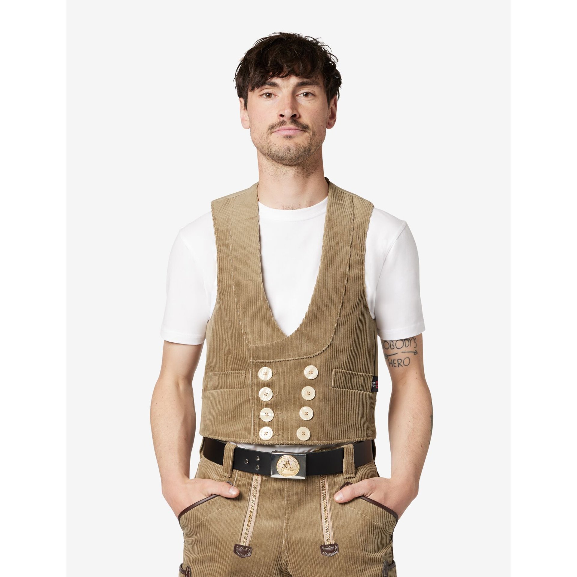 EMIL Zunftweste Trenkercord beige 102