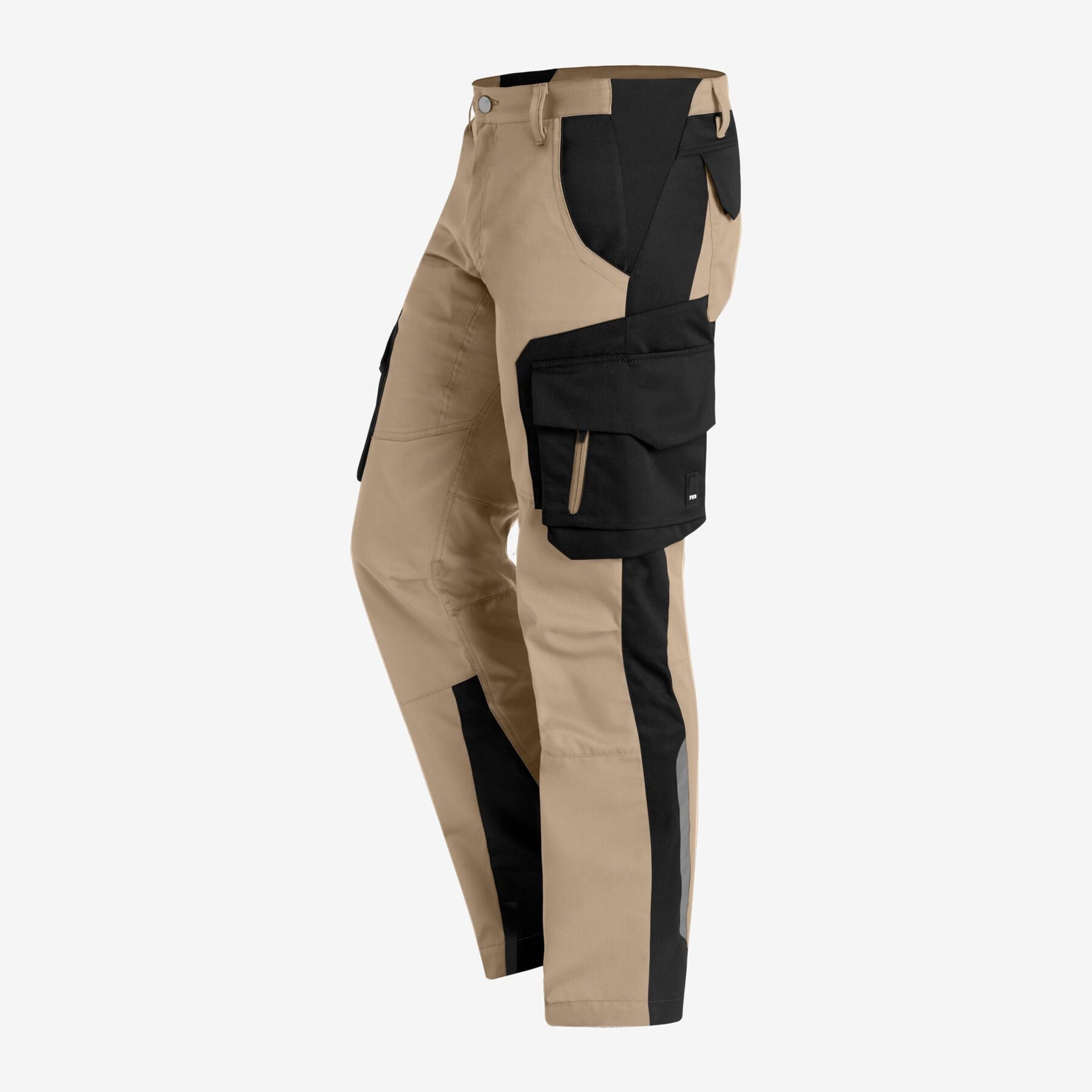 FABIAN Arbeitshose beige-schwarz 88