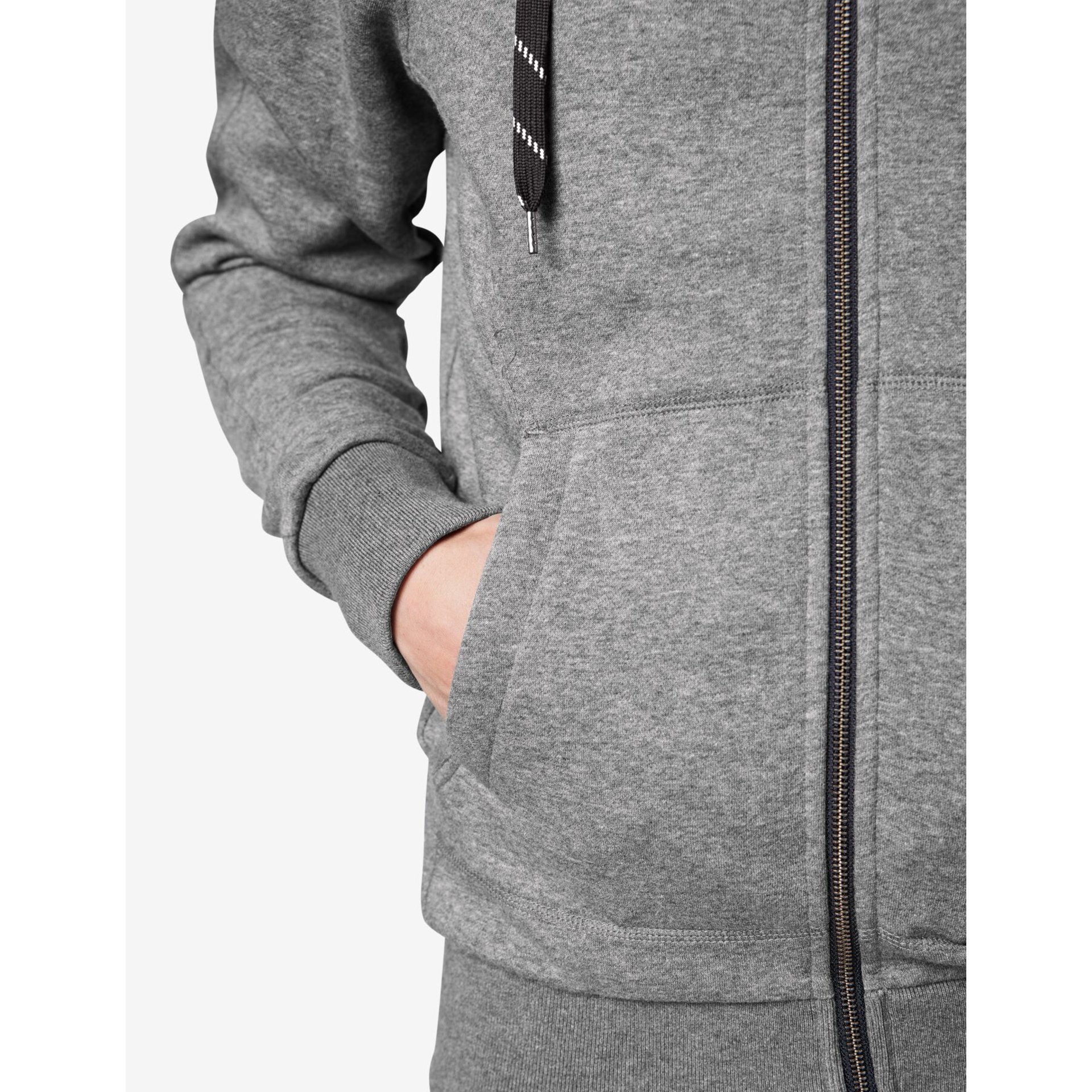 BENNO Sweater-Jacke mit Kapuze grau S