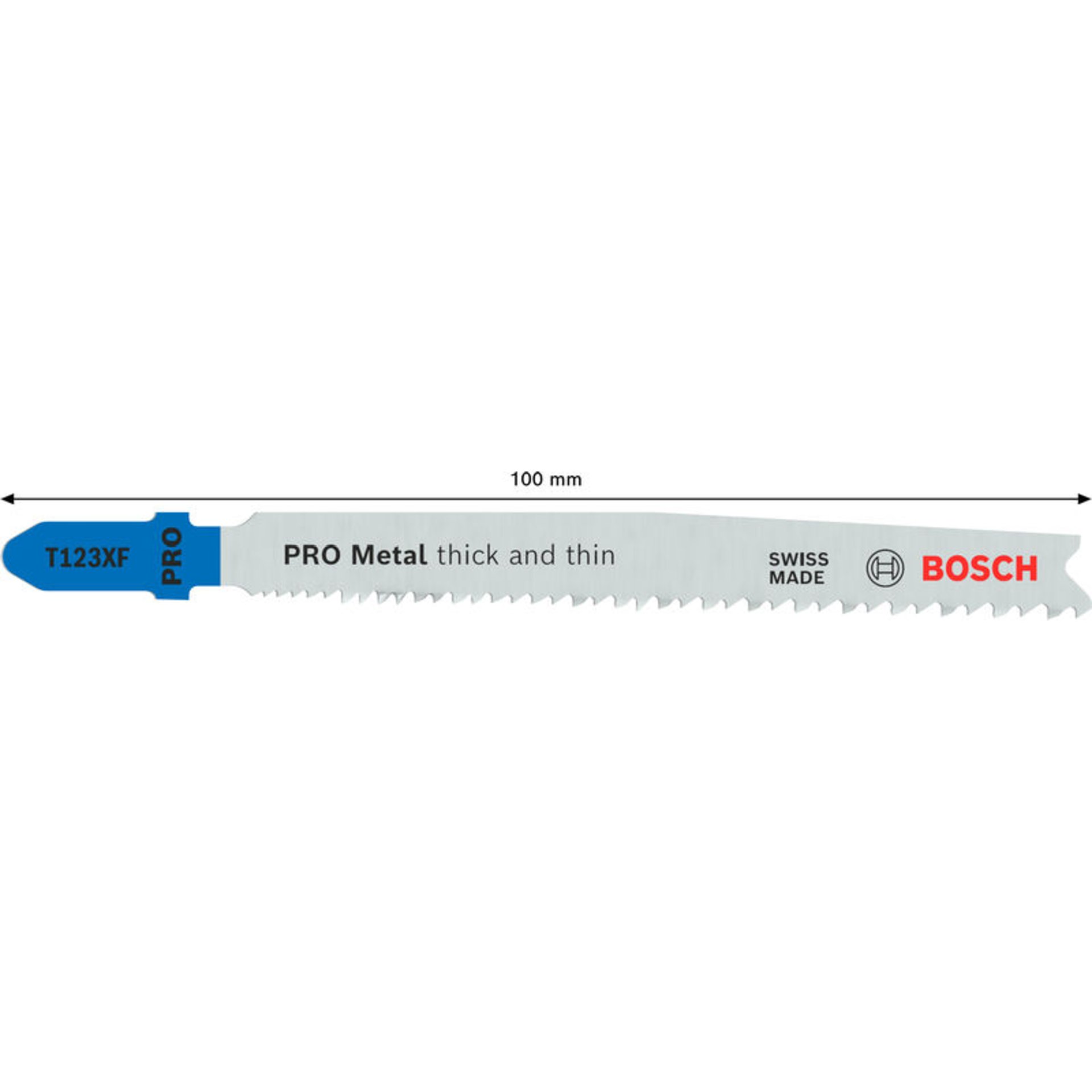 PRO Metal thick and thin T123XF Stichsägeblatt, 100 mm, 100-tlg.