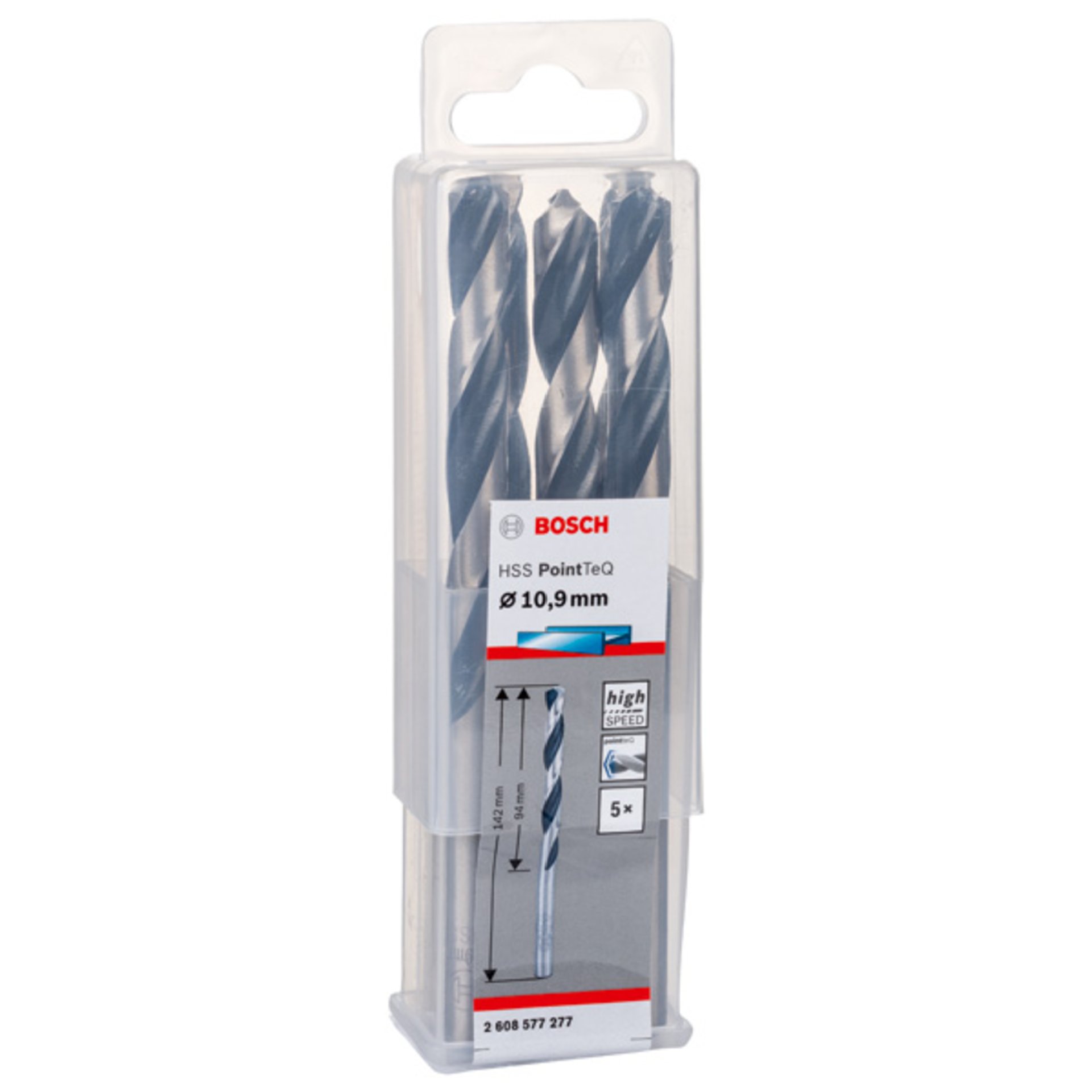 Metallspiralbohrer HSS PointTeQ, DIN 338, 10,9 mm, 5er-Pack