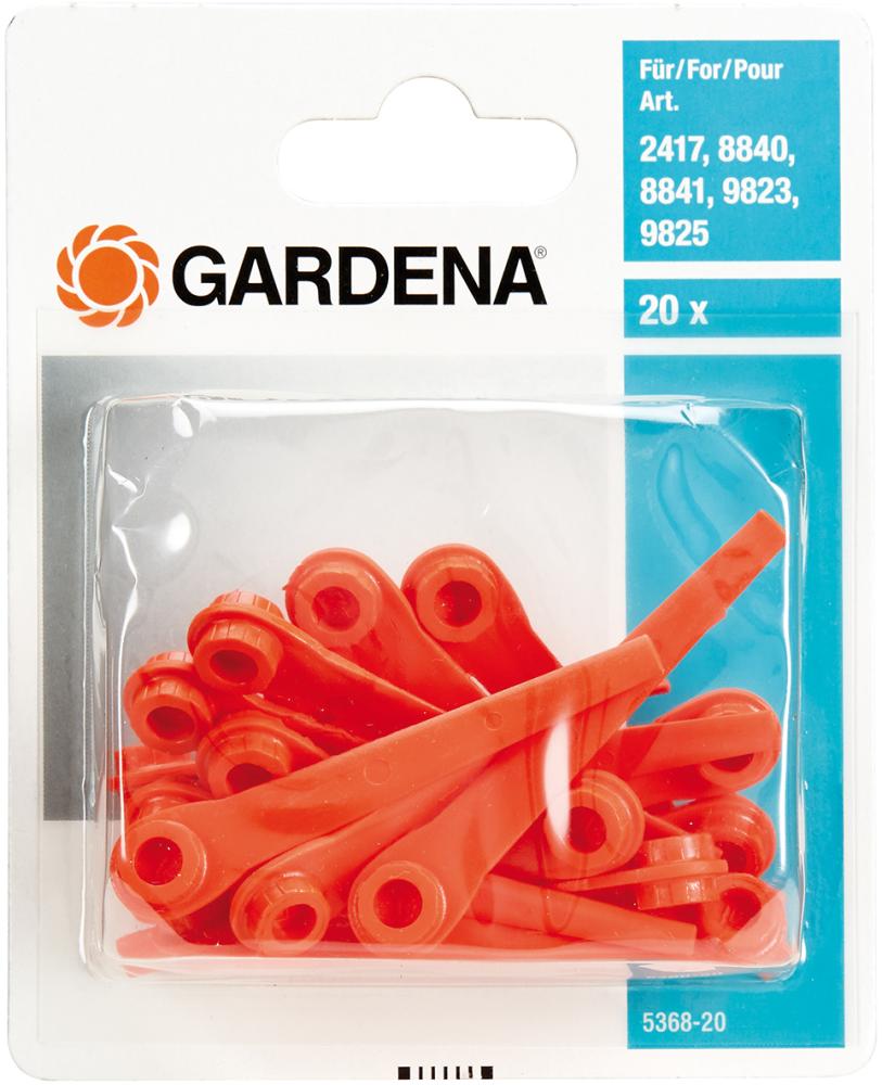 Gardena Ersatzmesser für Akku-Trimmer accuCut, Karton mit 20 Stück