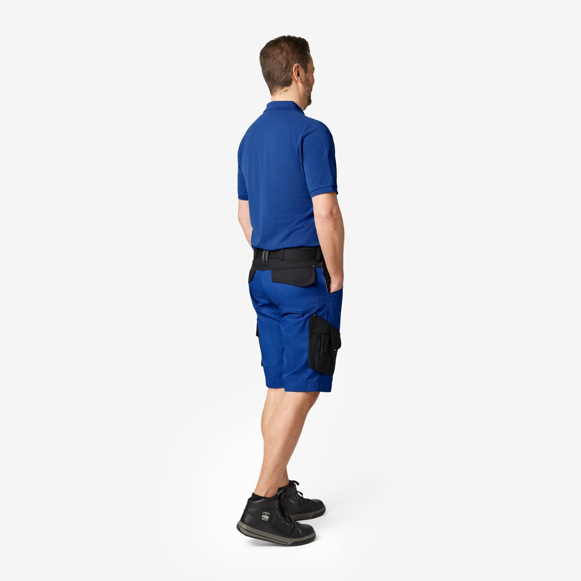 THEO Bermuda kurze Arbeitshose royalblau-schwarz Gr. 68