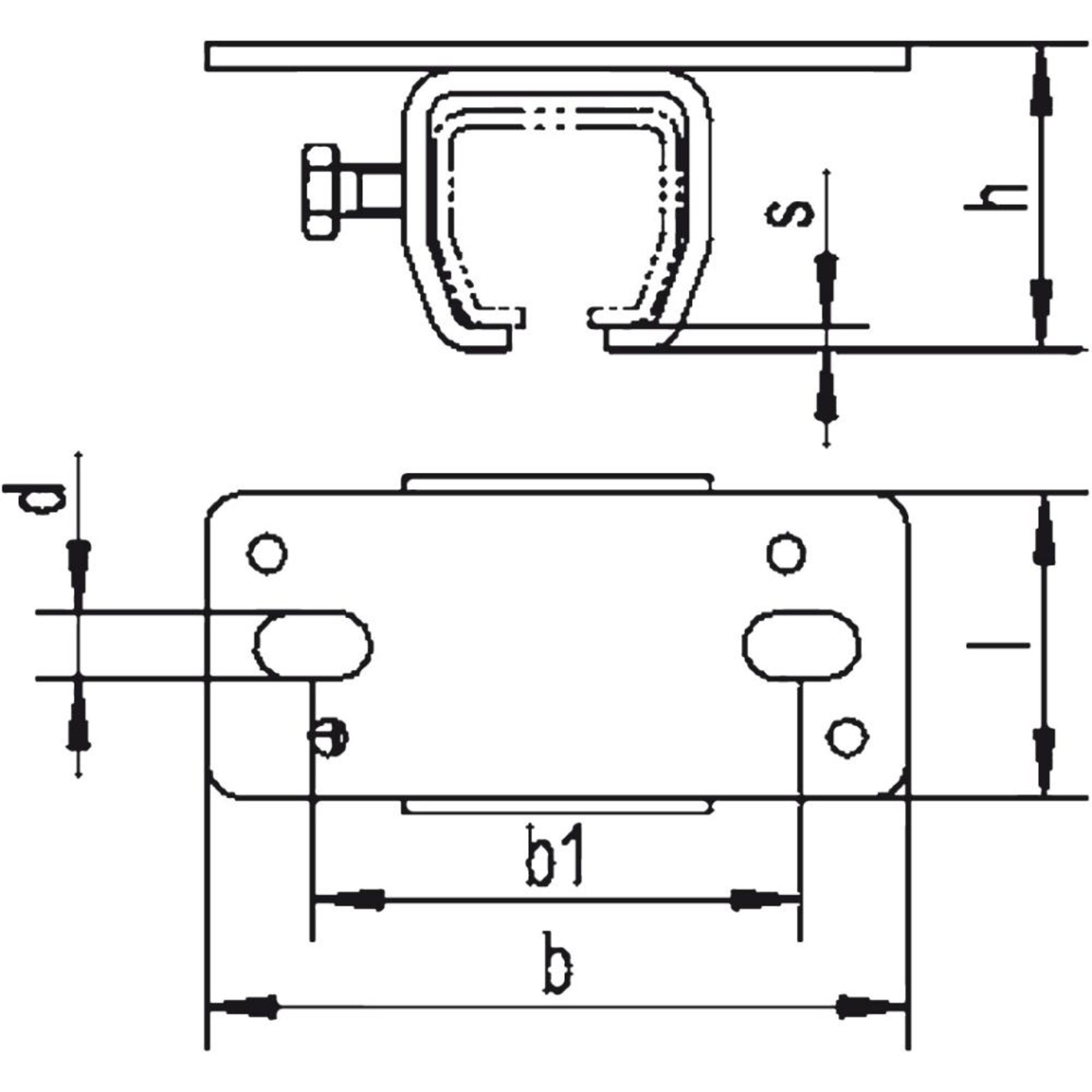HELM 302 Deckenmuffe, Stahl verzinkt, gelb, Profilhalter f Profil 300, ohne Niveauausgleich