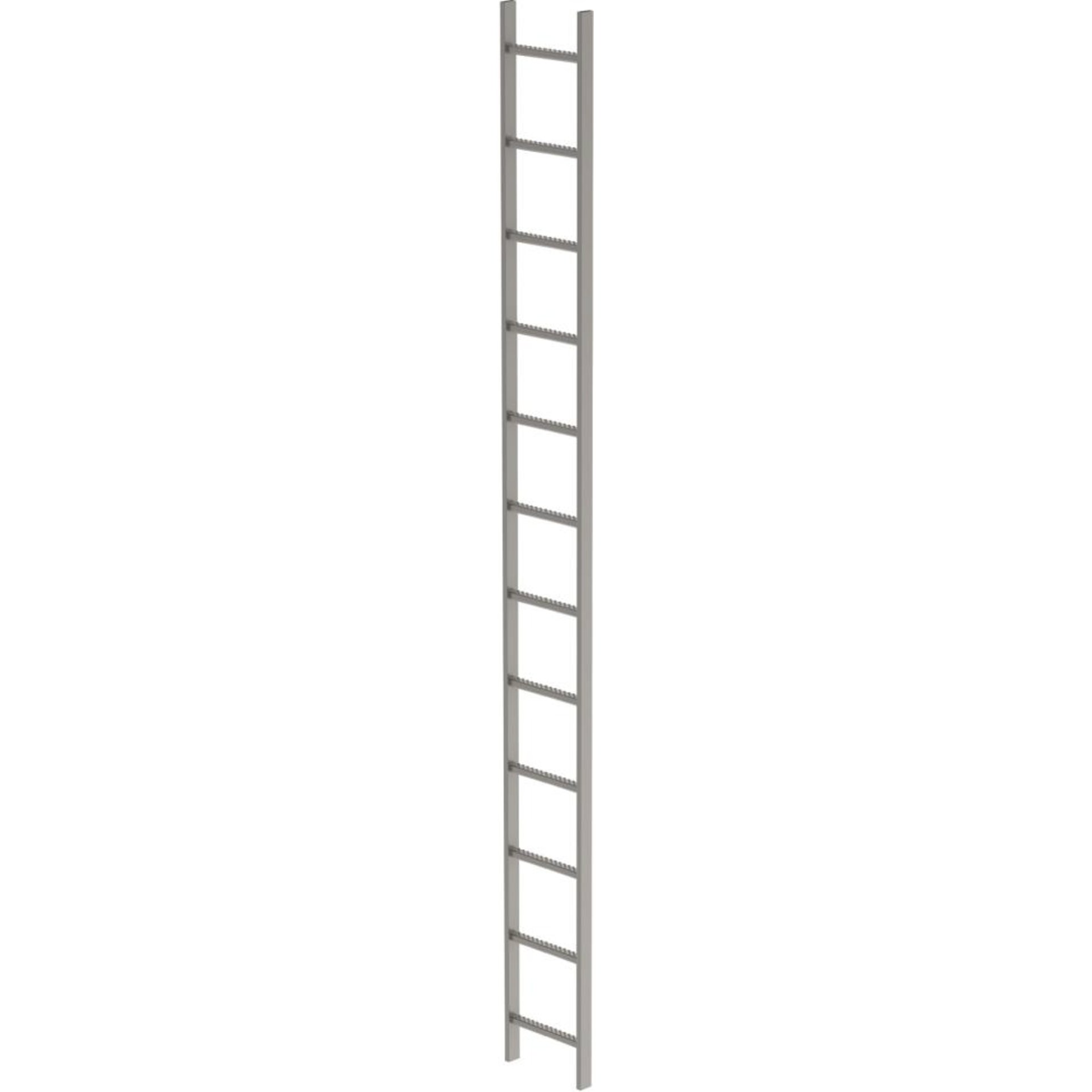 Schachtleiter 12 Sprossen L 3,36 m B340 mm LW 300 mm Edelstahl V4A