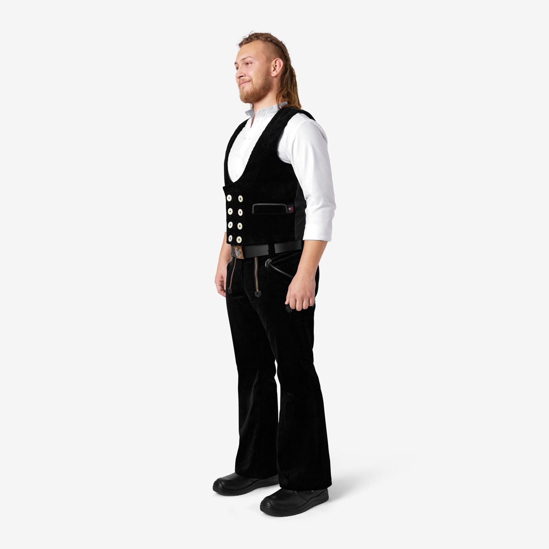 MICHAEL Zunfthose Trenkercord  Dreidraht schwarz 84