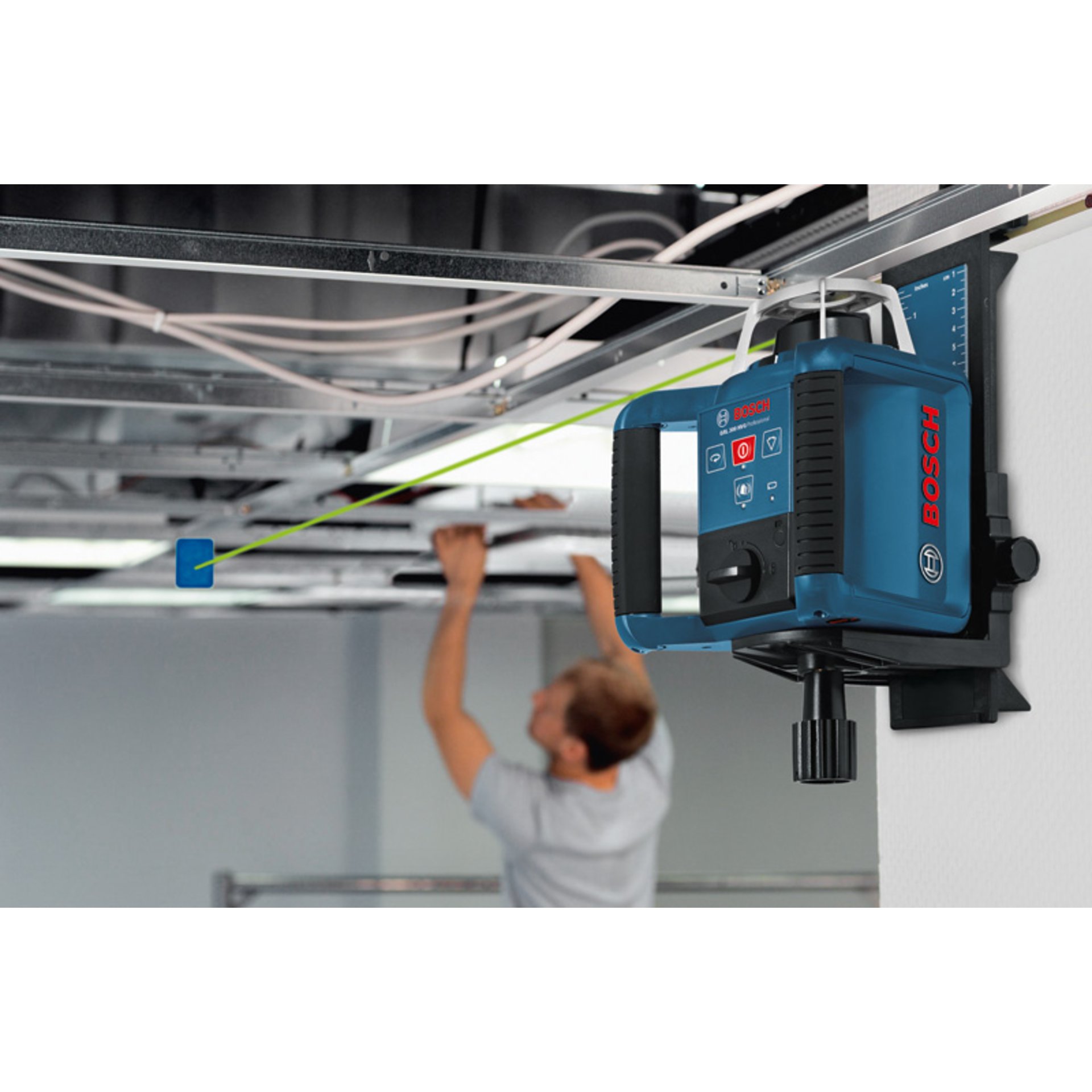 Rotationslaser GRL 300 HVG + LR 1 G, Batterien: 1 x 9V + 2 x 1,2V HR20 in L-BOXX