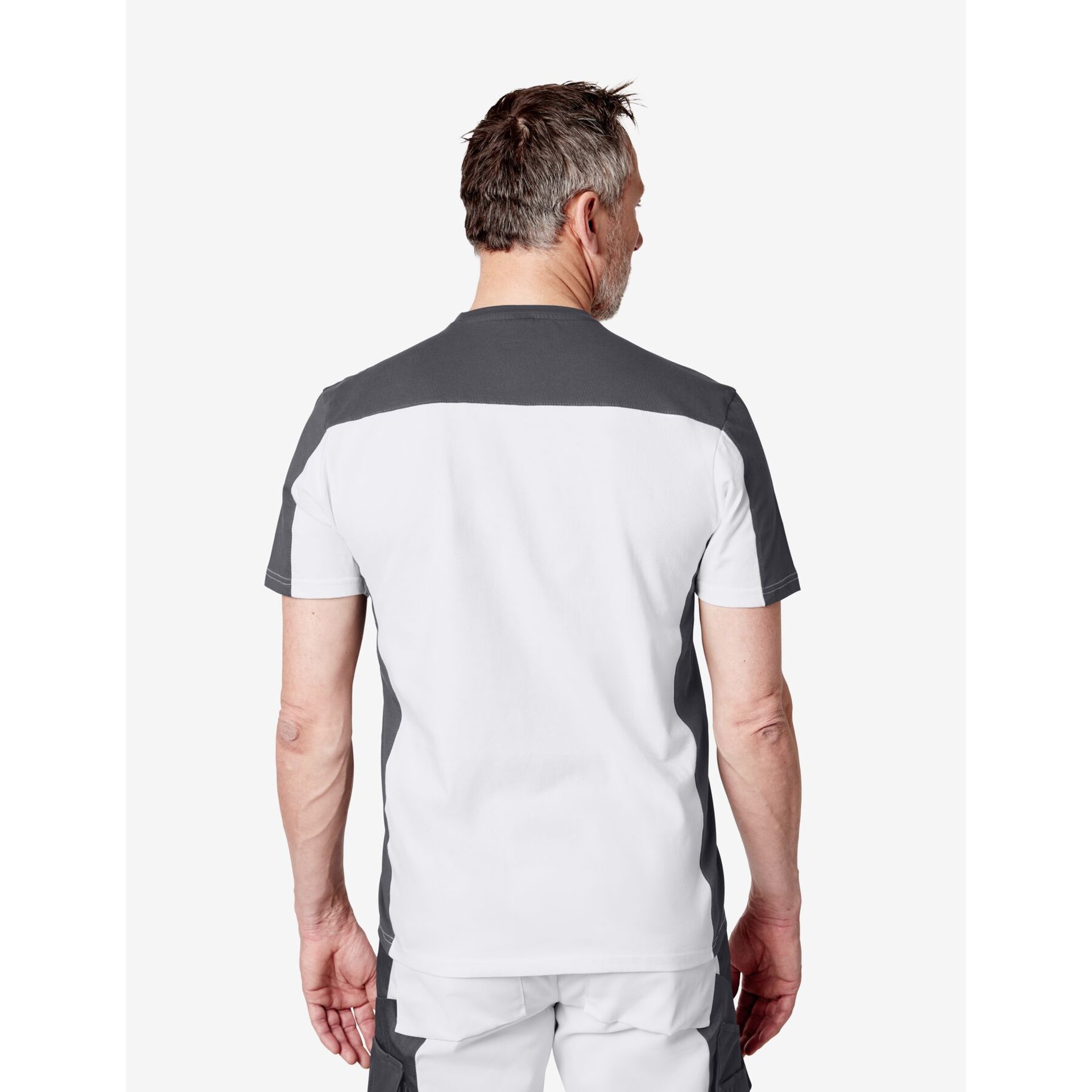 MARC T-Shirt zweifarbig weiß-anthrazit Gr. 2XL