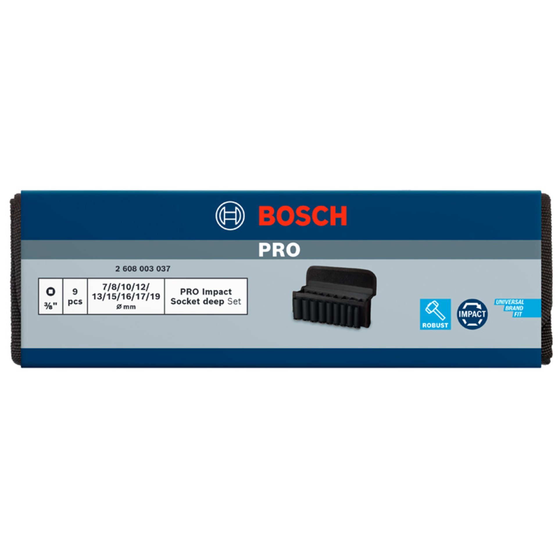 PRO Impact Steckschlüsselsatz Set, 3/8", tief, 9-tlg.
