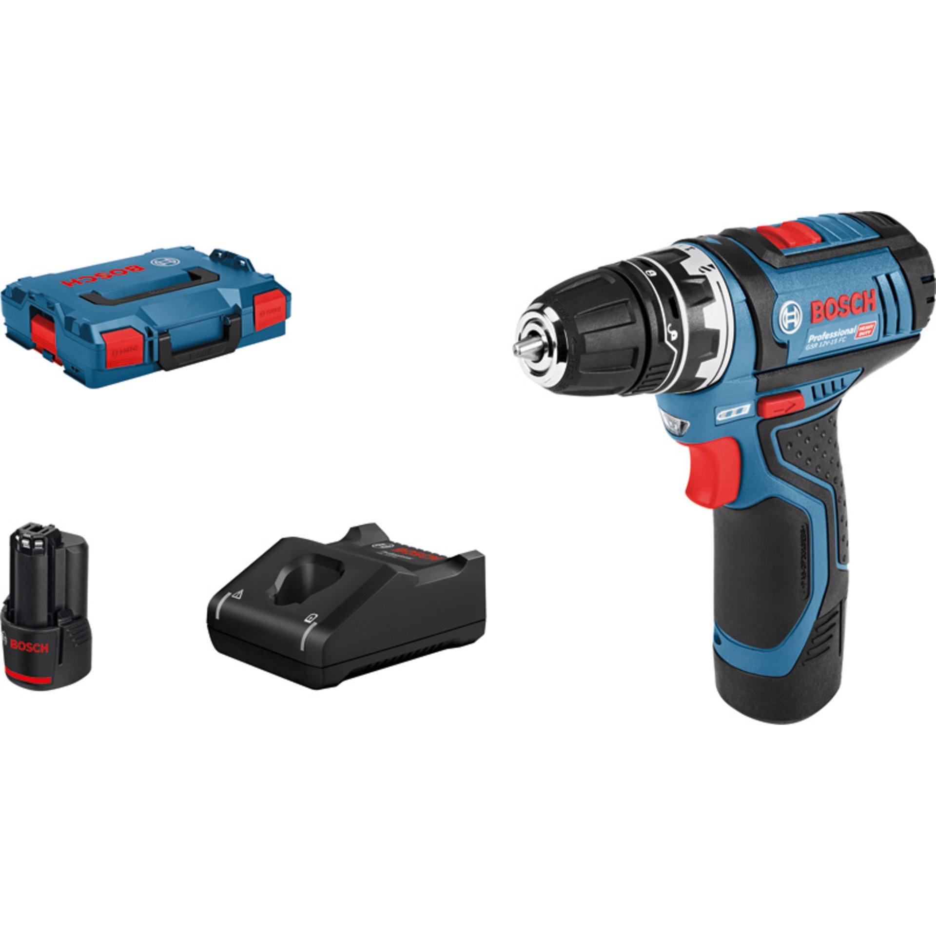 Akku-Bohrschrauber GSR 12V-15 FC, mit 2 x 2.0 Ah Akku, L-BOXX, 1 Aufsatz