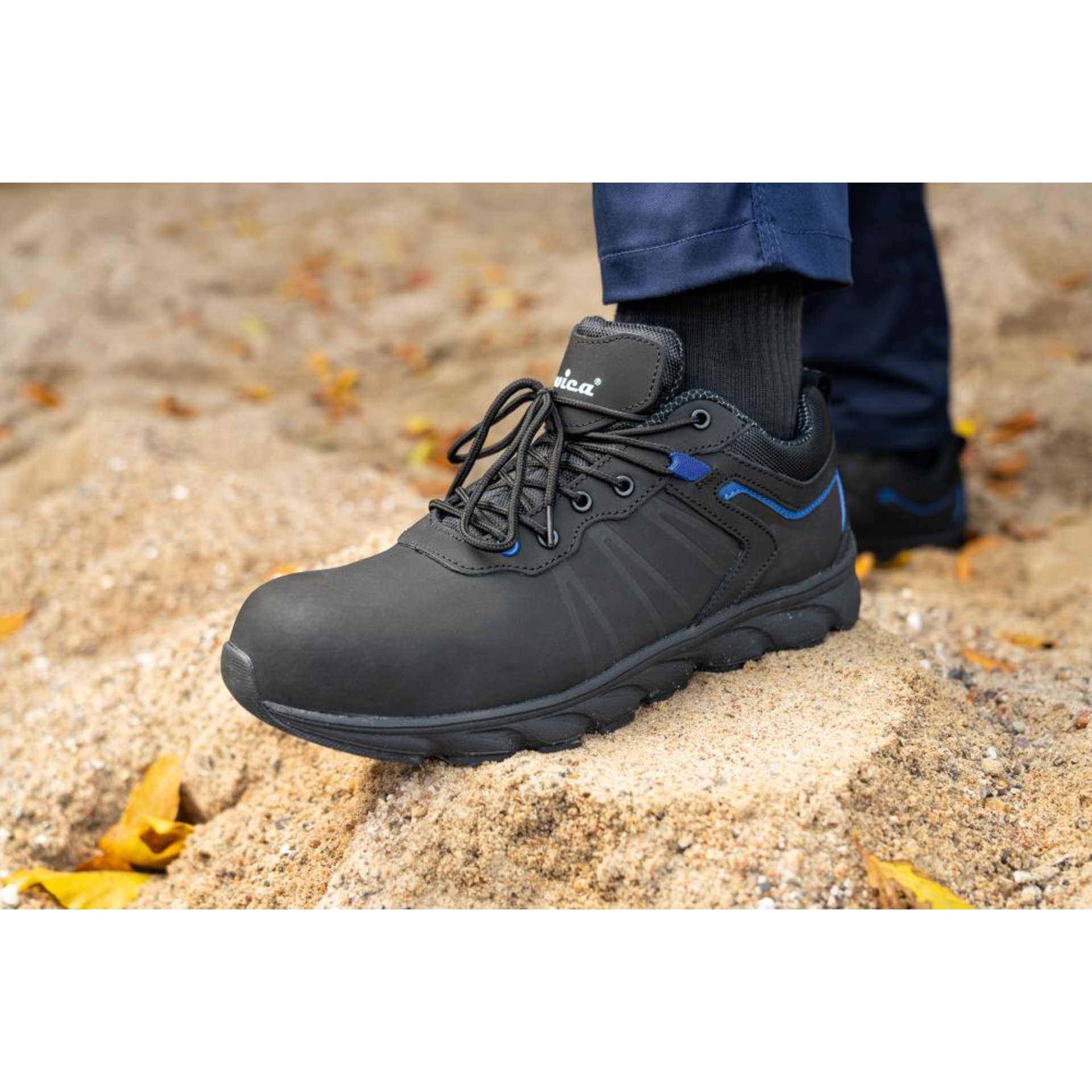 Halbschuh VEZZO Schwarz, Blau, S3 SRC Gr.42 WICA