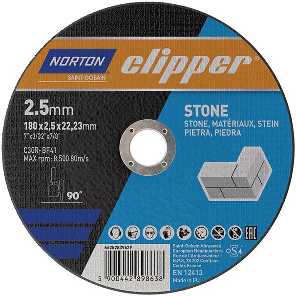NORTON clipper Trennscheibe Stein C30R-180x2.5x22.23mm