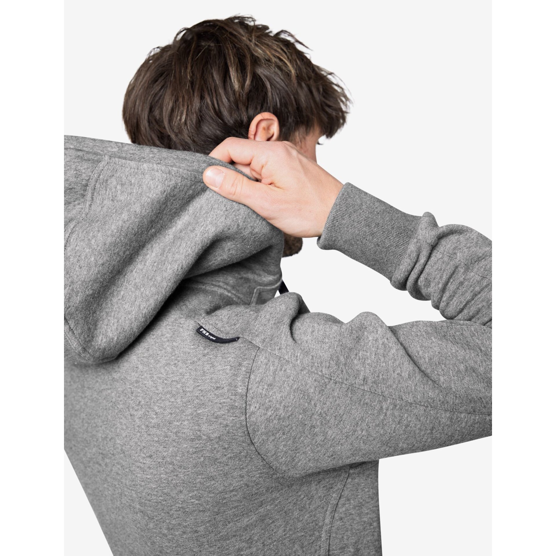 BENNO Sweater-Jacke mit Kapuze grau S