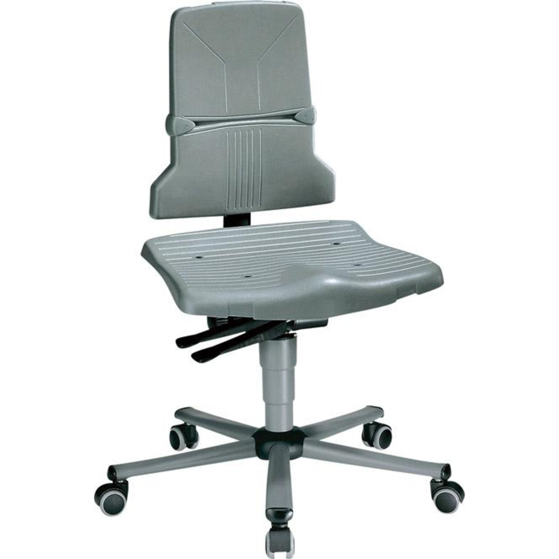Bimos Arbeitsstuhl 9823-1000 Sintec 2 grau Sitzhöhe 430-580 mm mit Rollen
