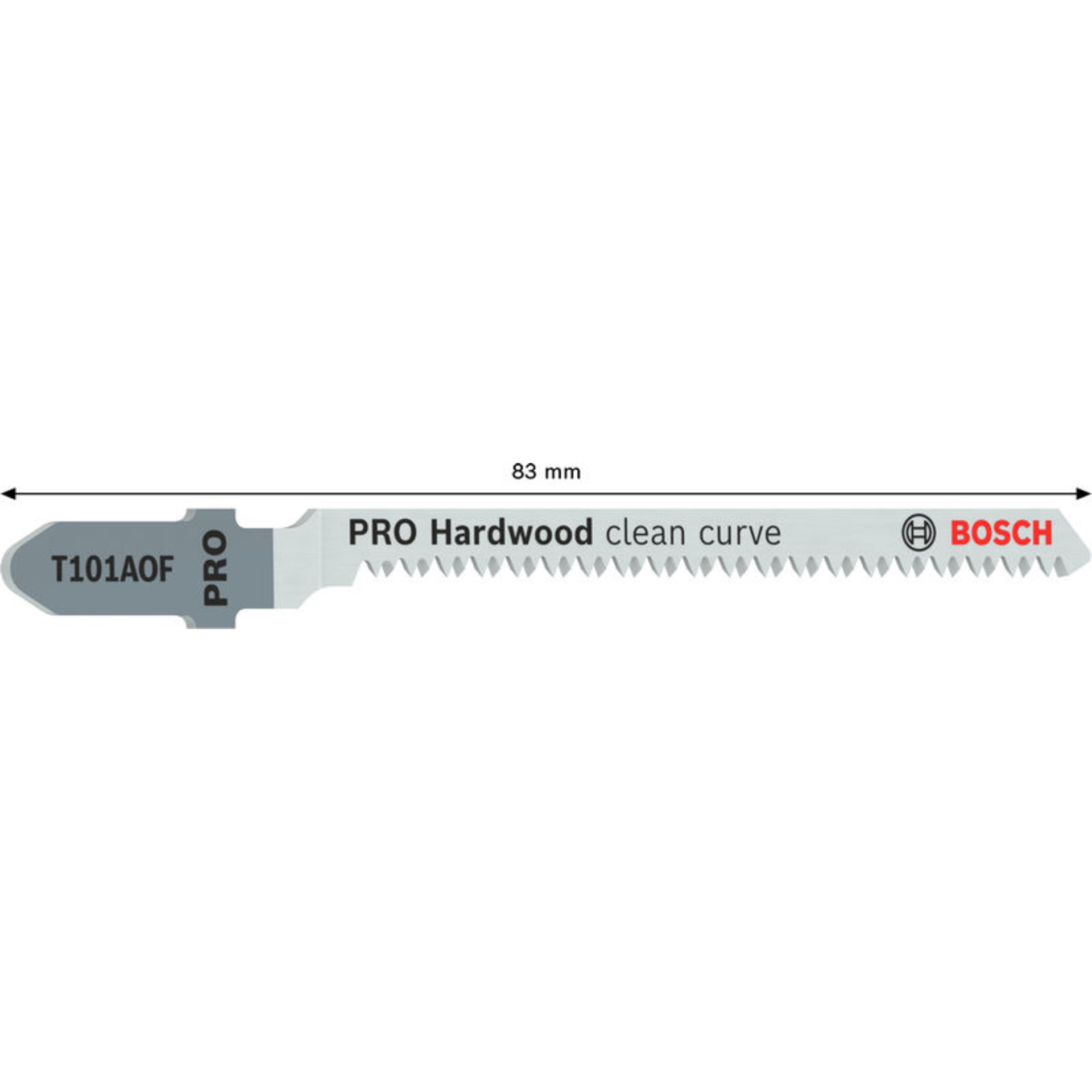 PRO Hardwood clean curve T101AOF Stichsägeblatt, 83 mm, 5-tlg.