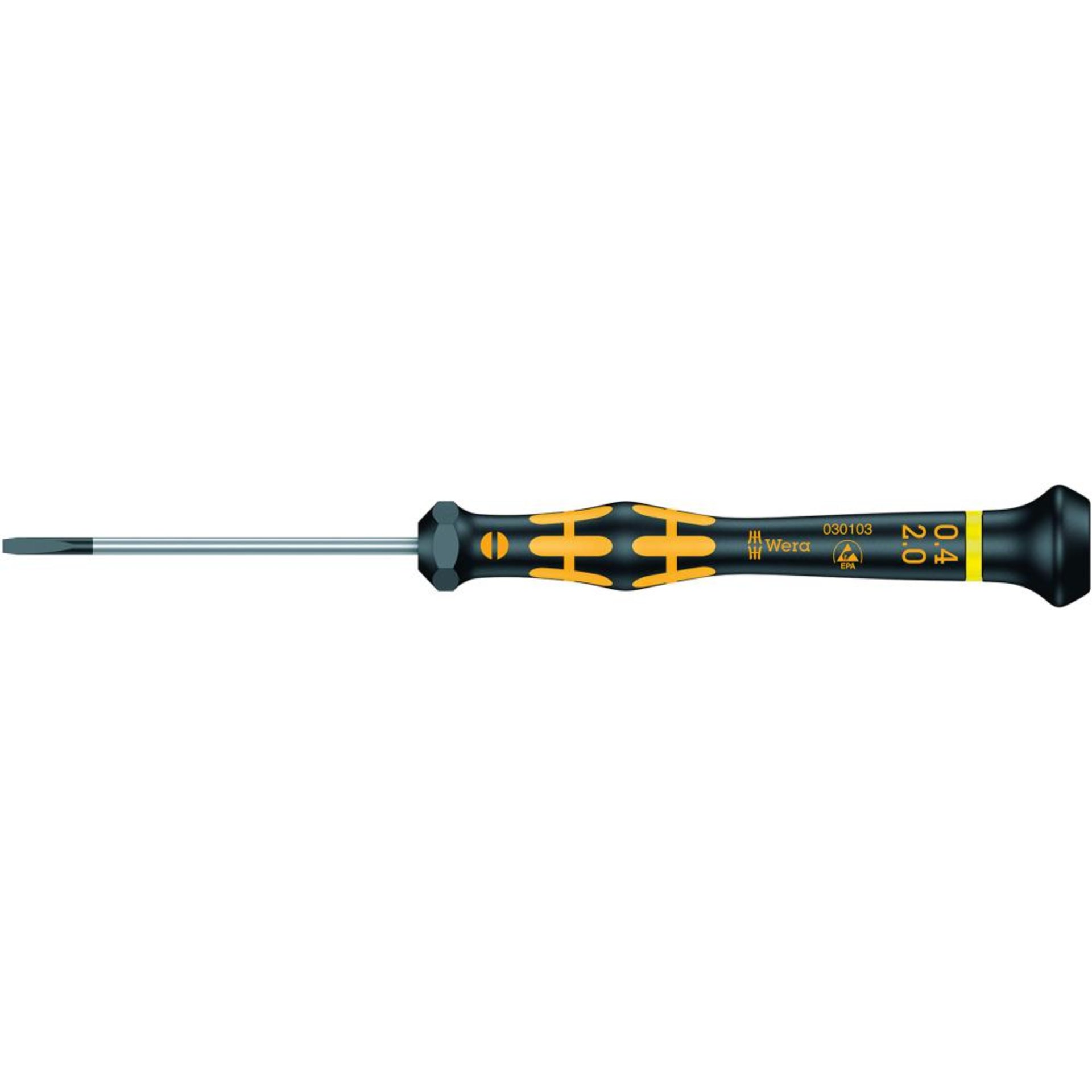Elektronik- Schraubendreher ESD Schlitz 2x0,4x60mm Wera