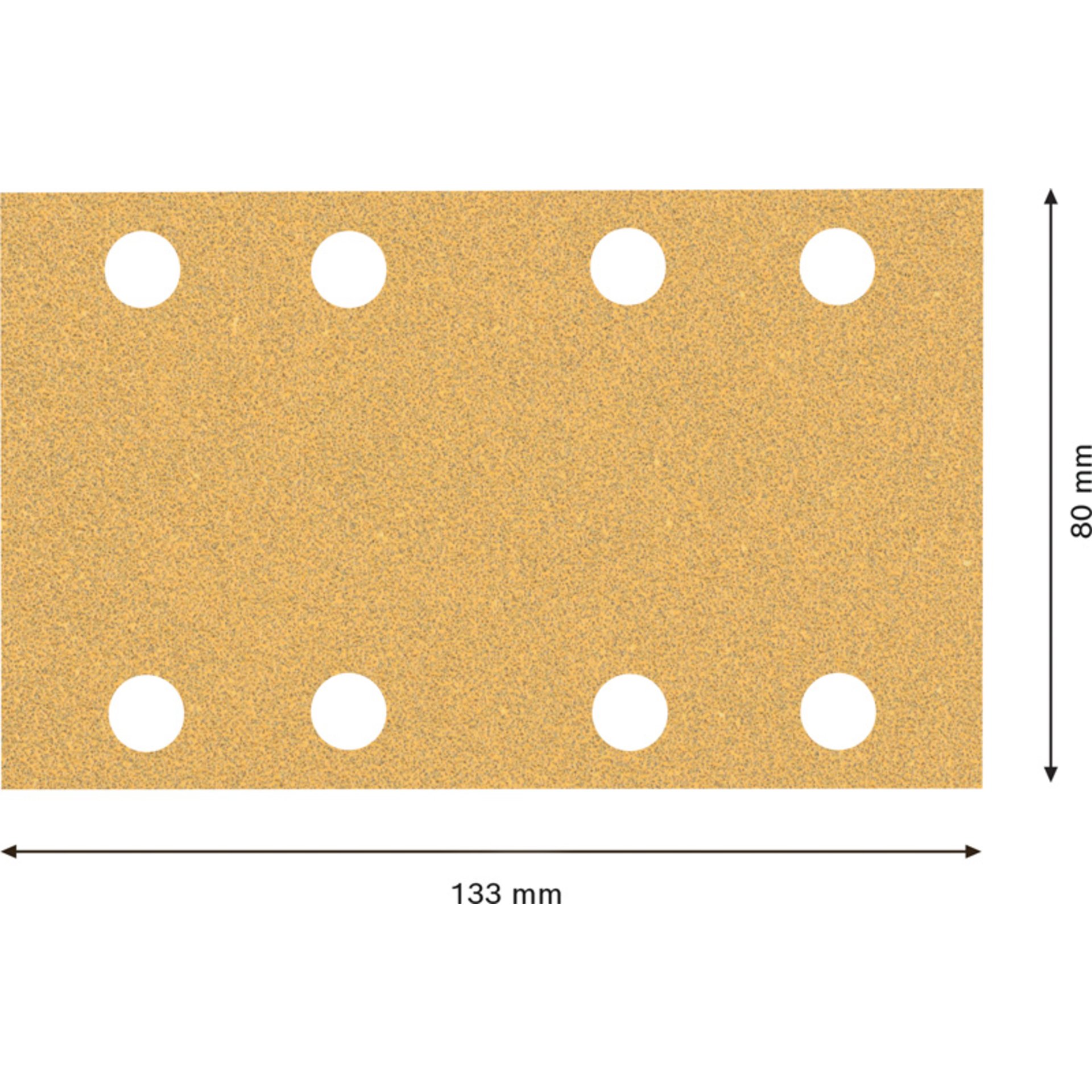 EXPERT C470 Schleifpap., 8 Löcher für Schw.schl., 80 x 133 mm, K 60, 10er-Pack