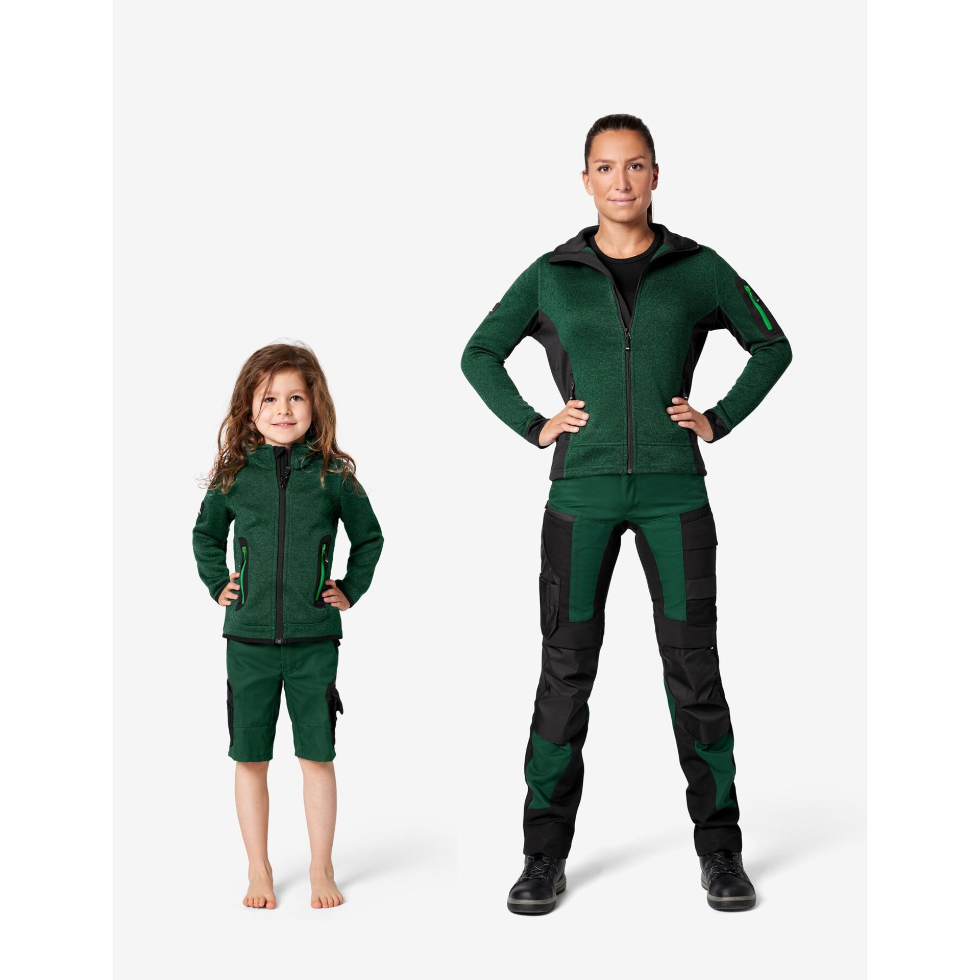 MATS Strick-Fleece-Jacke Kinder grün 158/164