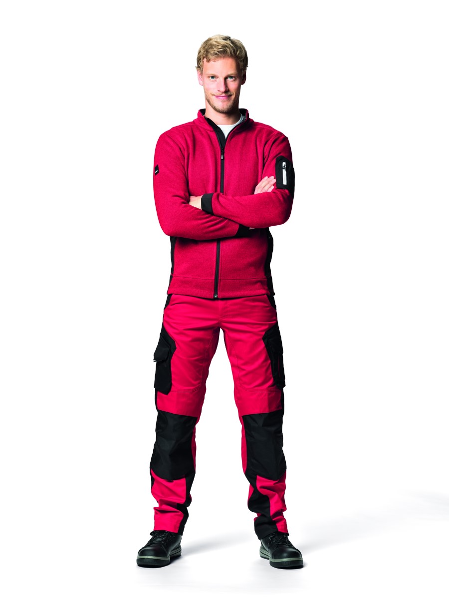 FHB FLORIAN Arbeitshose rot-schwarz Gr. 106