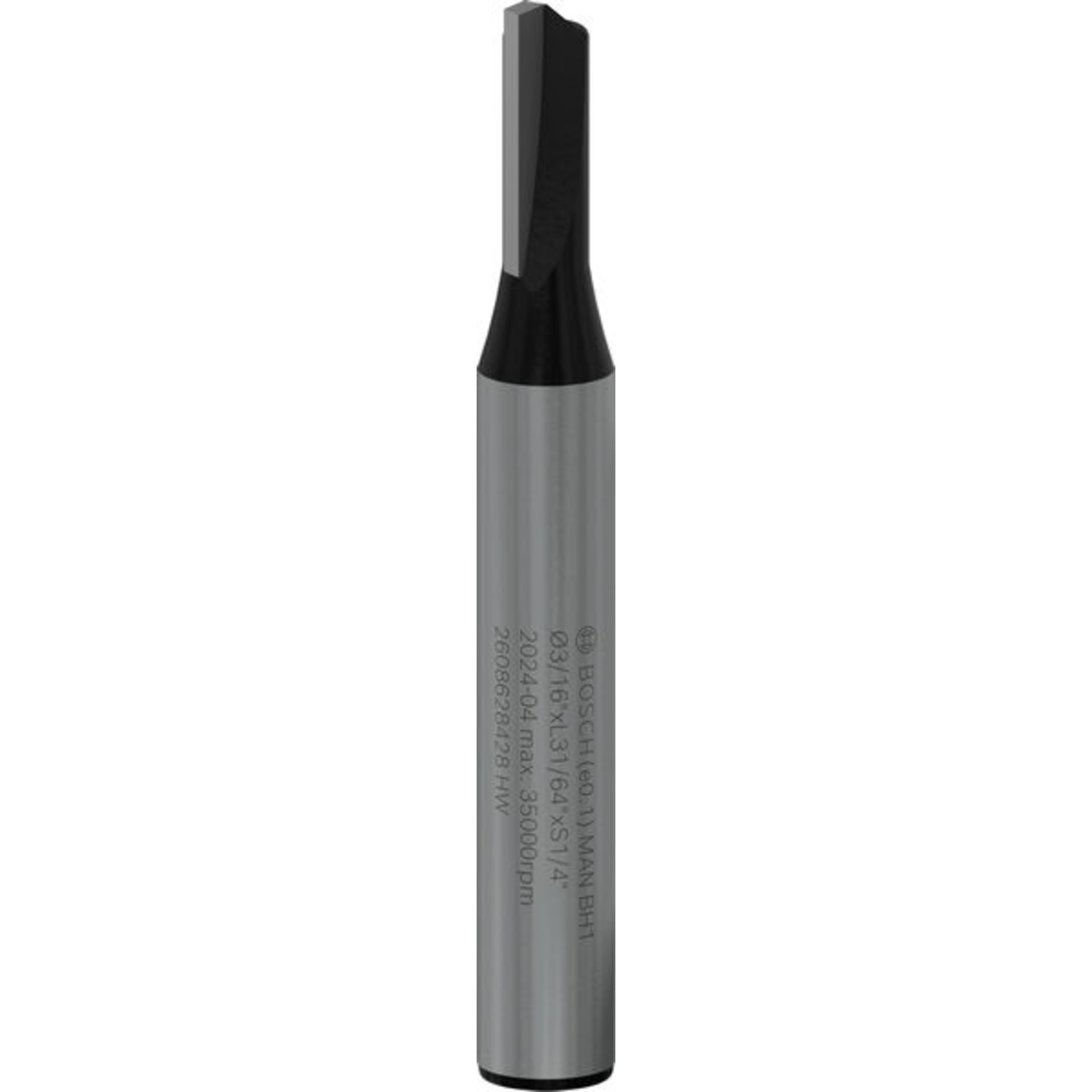 PRO Nutfräser, einschneidig, Ø 3/16" x L 31/64", Schaft 1/4"