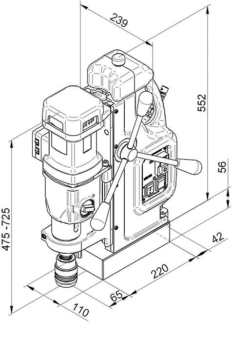 BDS Magnet-Kernbohrmaschine MAB 825, 230 V