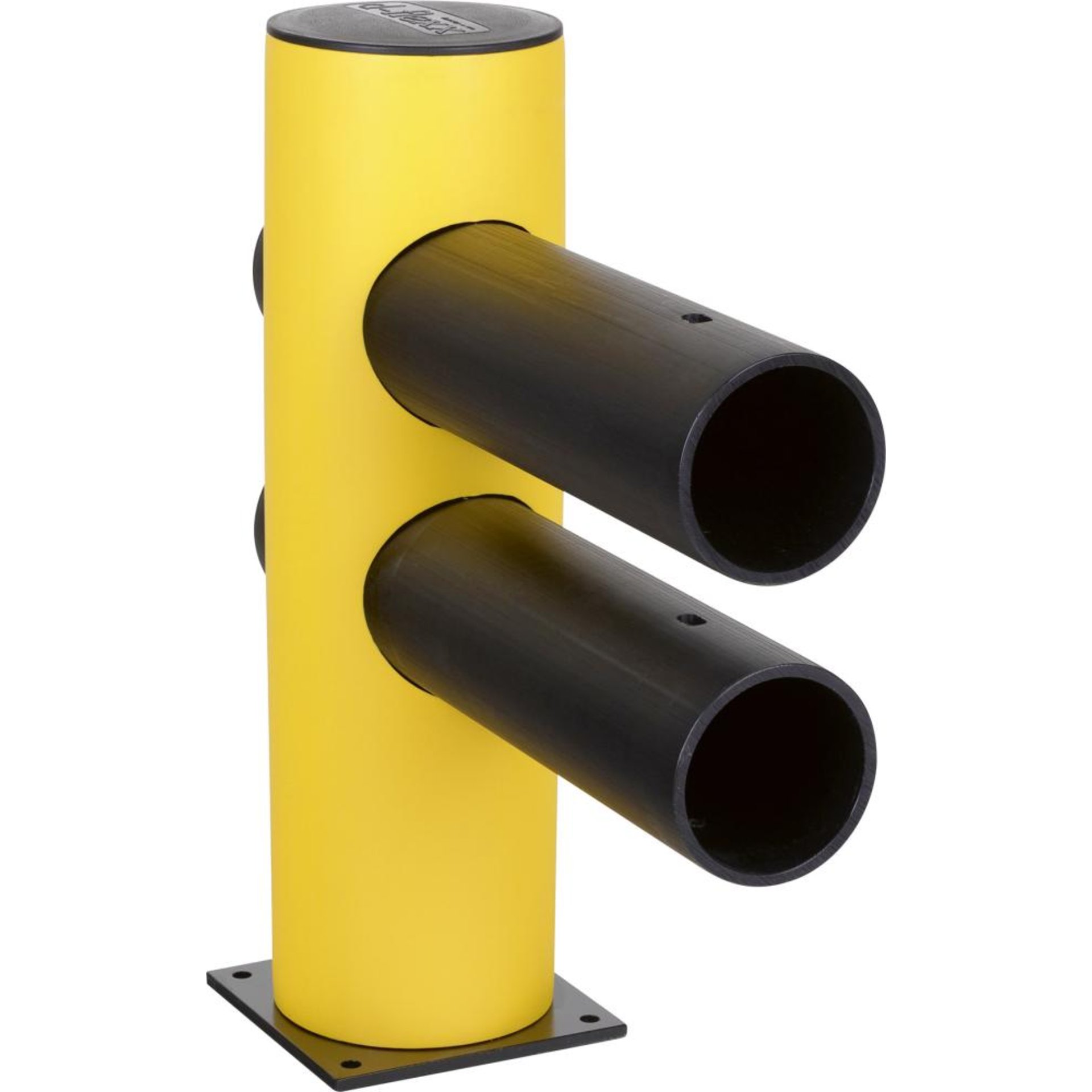 Endpfosten für Barriere Hotel H706xB600xD200 mm schwarz/gelb