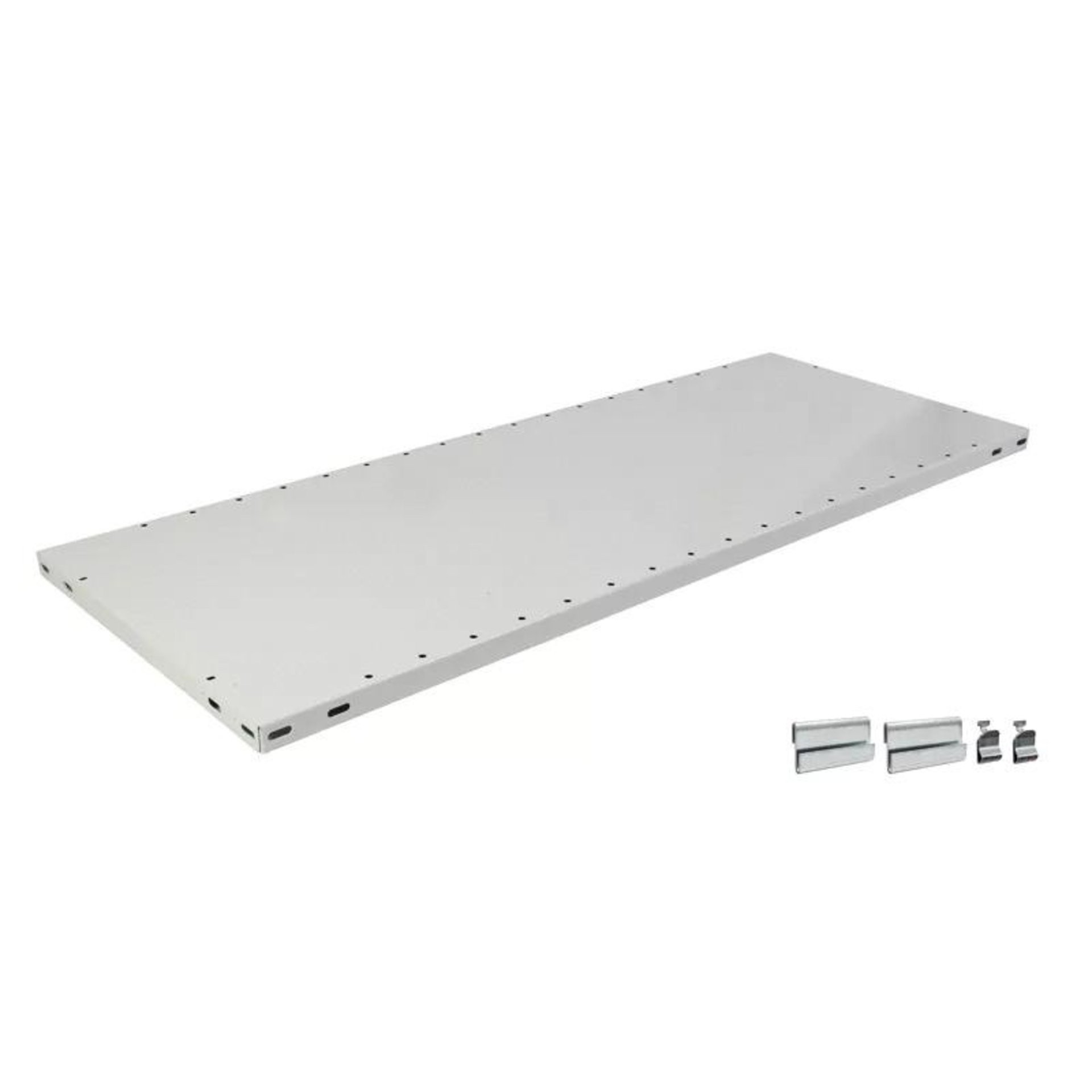 Fachboden B1000xT300 mm 2 Träger 2 Konsolen RAL 7035 Fachlast 150kg