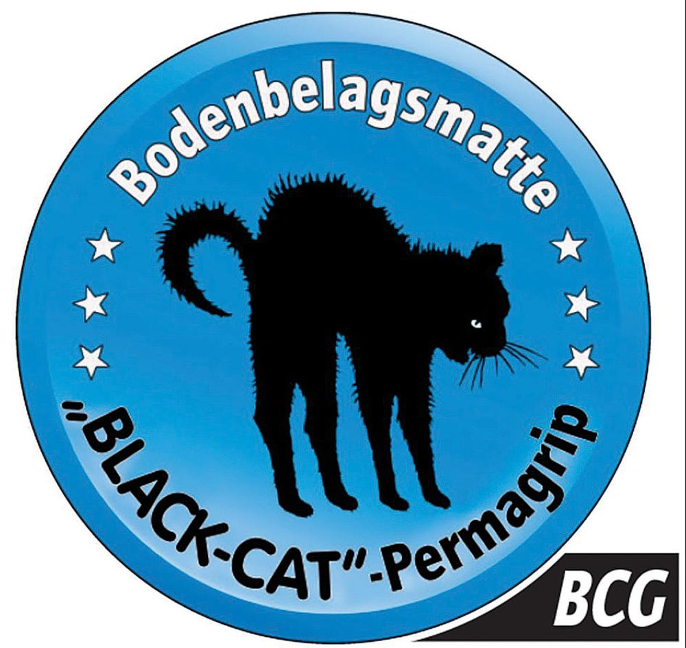 Black-Cat Bodenbelagsmatte  Permagrip auf Rollkern, 5,0 x 1,2 m