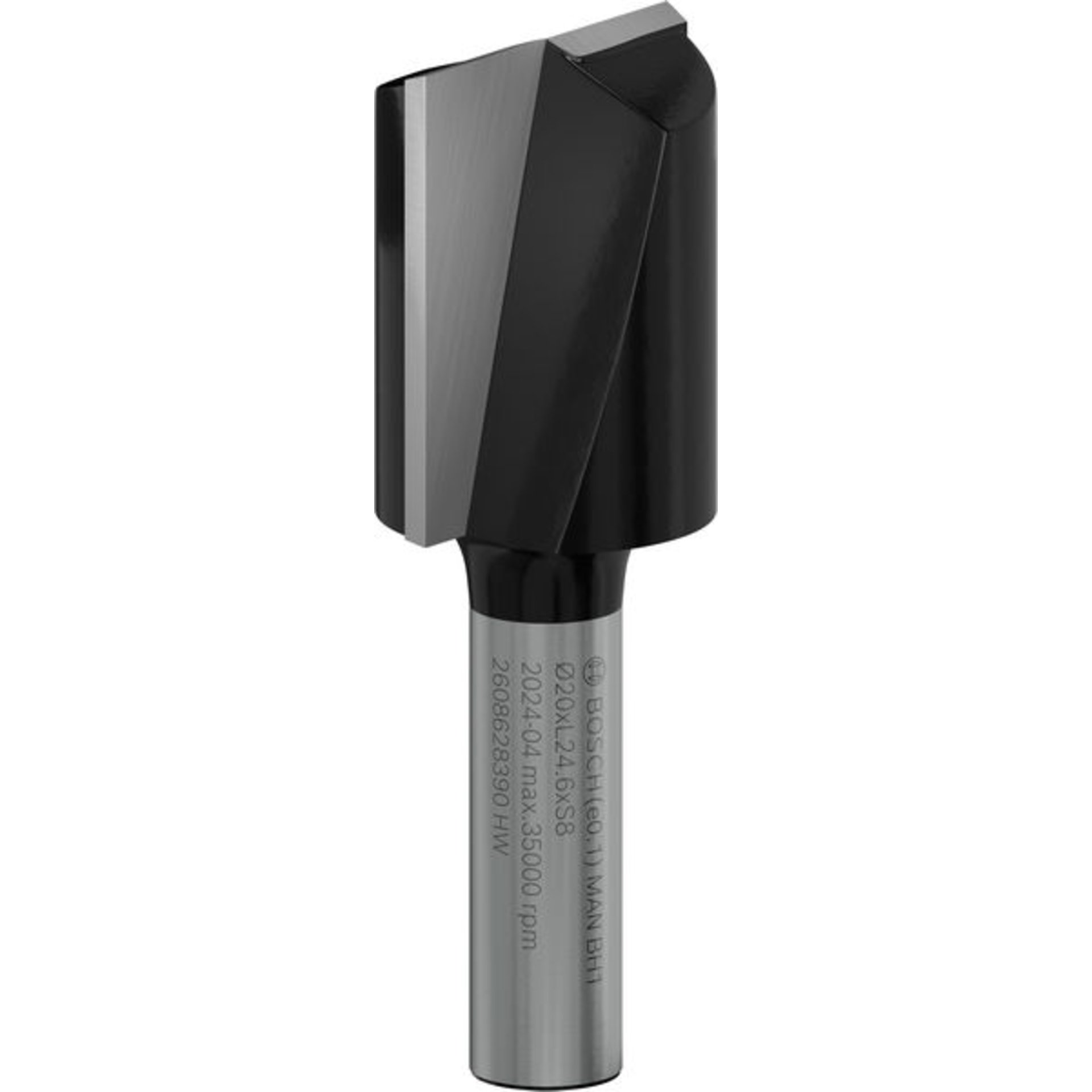 PRO Nutfräser, zweischneidig, Ø 20 x L 24,6, Schaft 8 mm