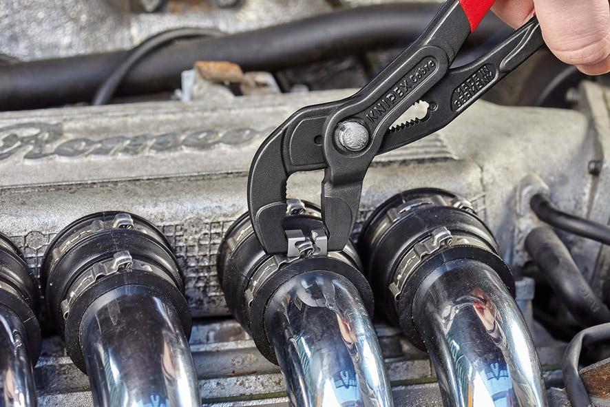 Knipex Schlauchklemmenzange für CLIC-Typ-SchlauchschellenGriffe kunststoff- überzogen 180mm