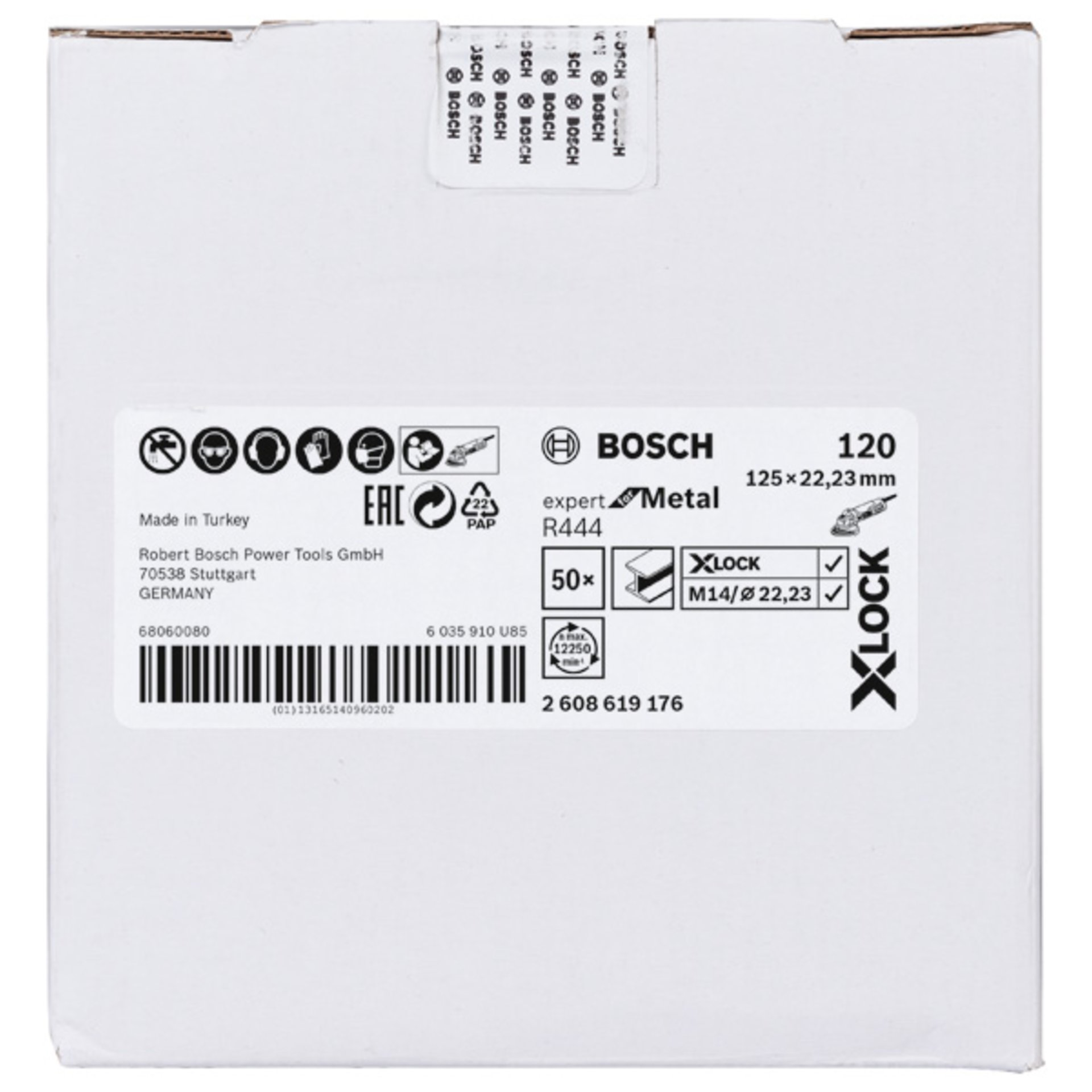 X-LOCK Fiberschleifscheibe, Ø125 mm, K 120, R444, Expert for Metal, 1 Stk.