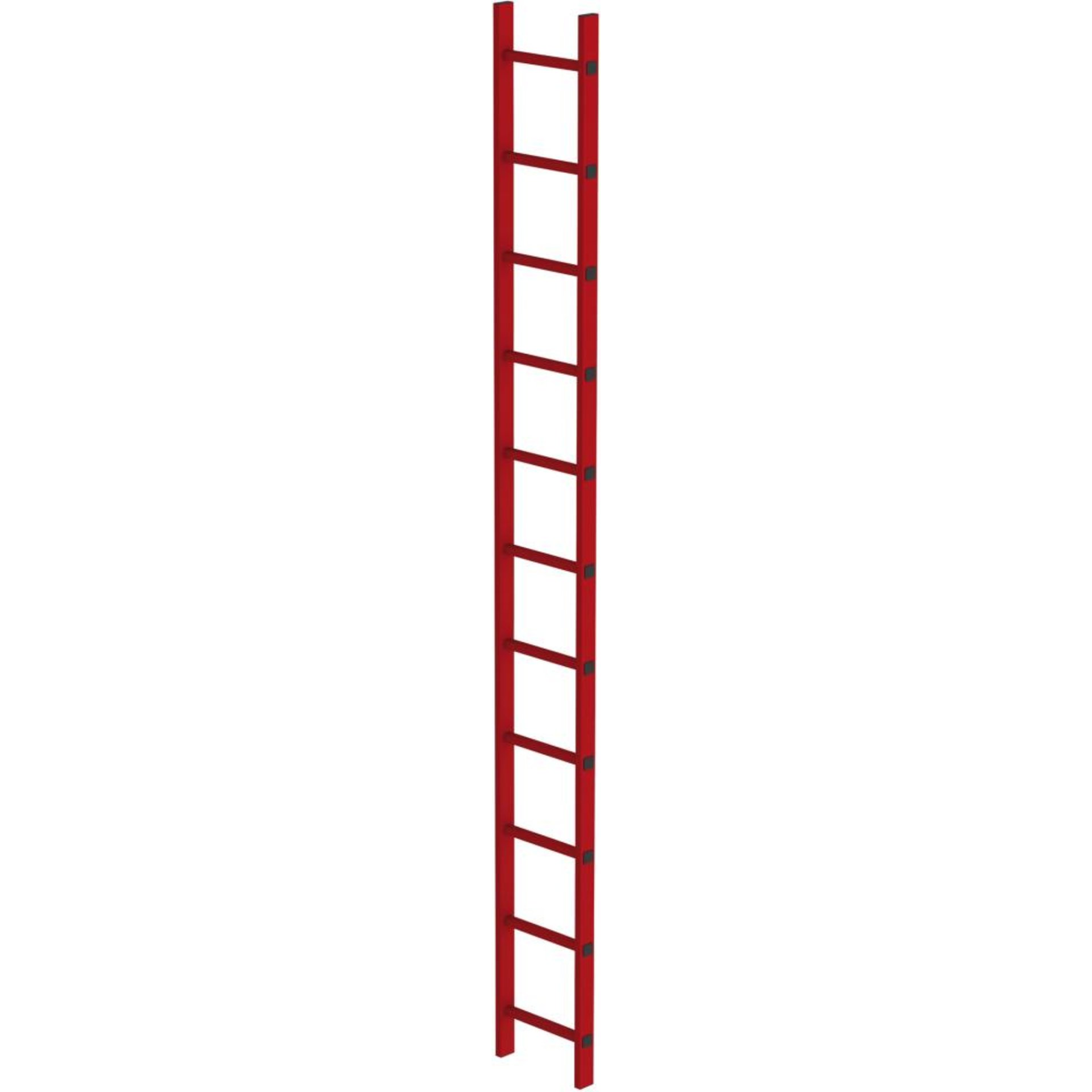Schachtleiter 11 Sprossen L 3,08 m B350 mm LW 300 mm GFK