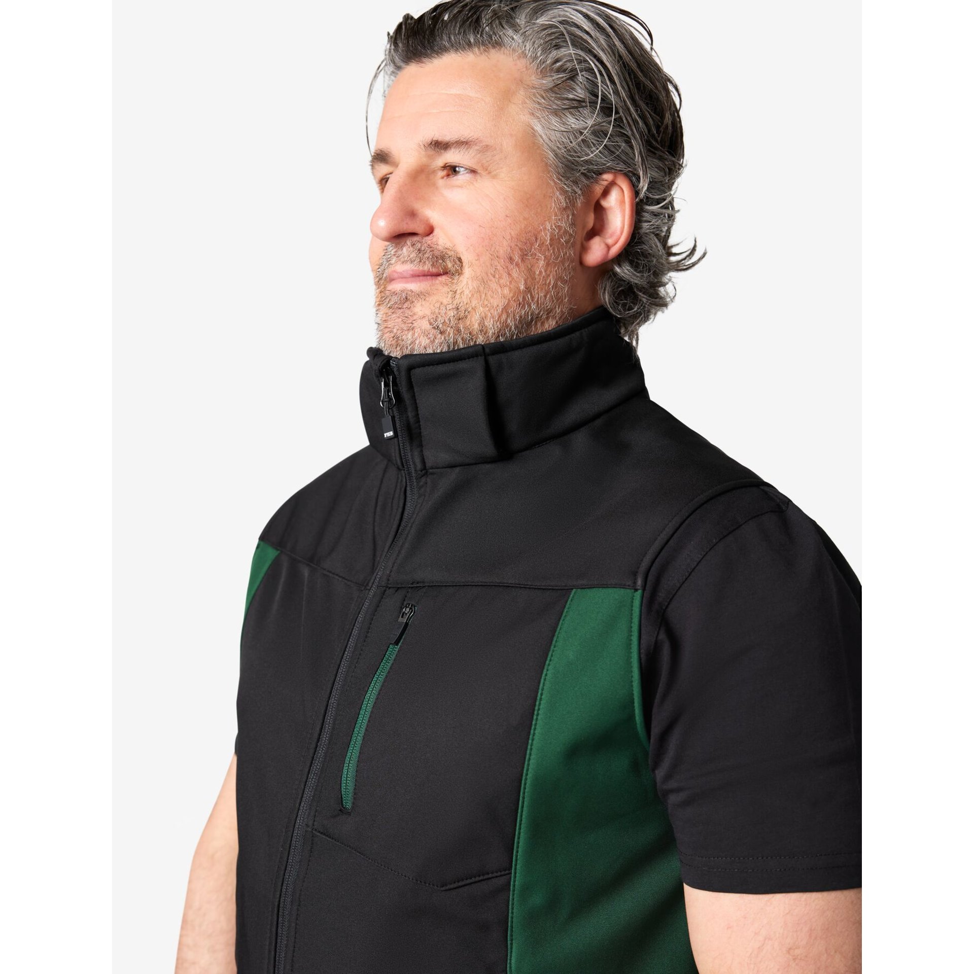JUSTUS Softshell Weste grün-schwarz 2XL