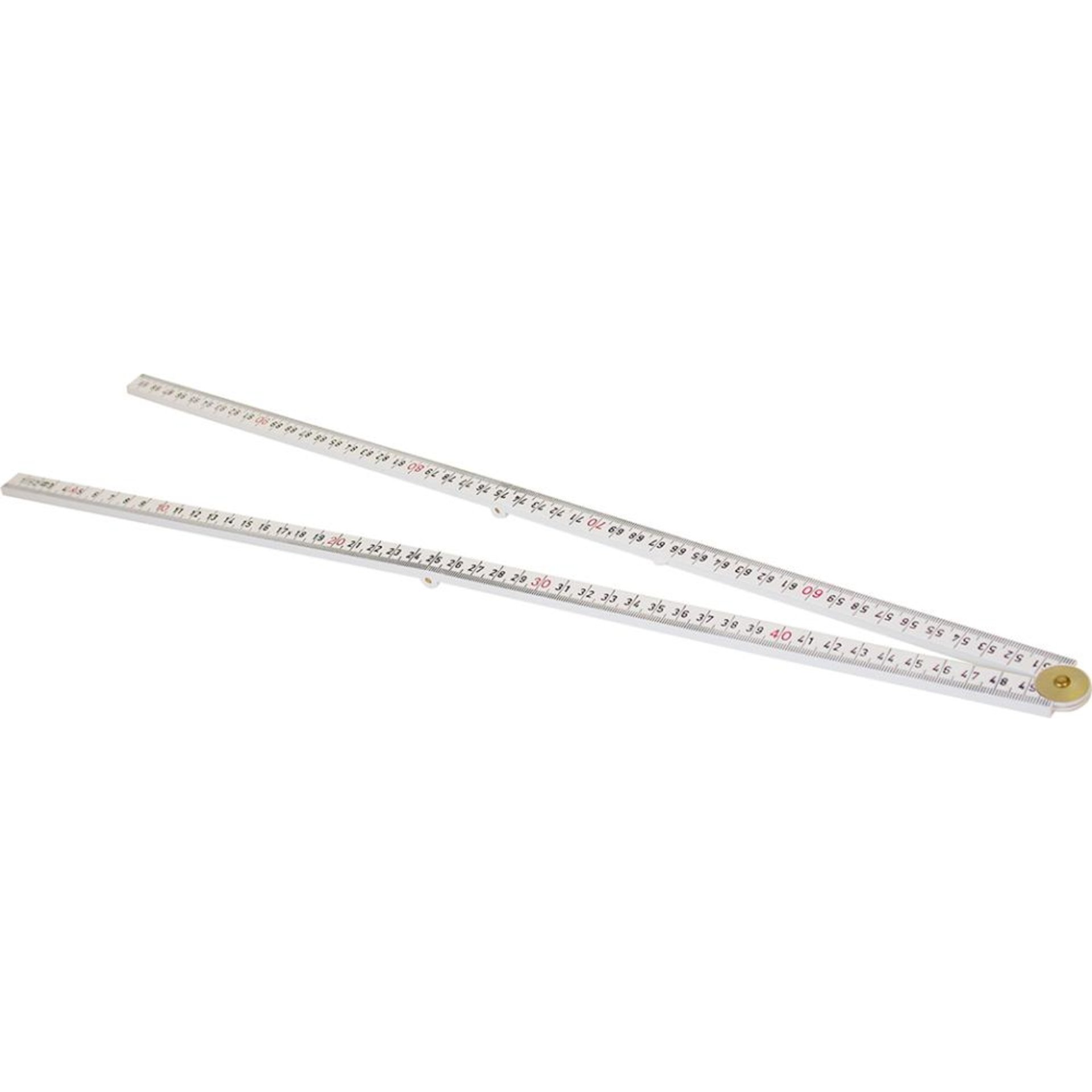 Gliedermaßstab Kunststoff1mx13mm weiß 4Glieder Hultafors
