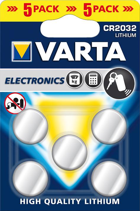 Varta Batterie Electronics CR2032 5er Blister