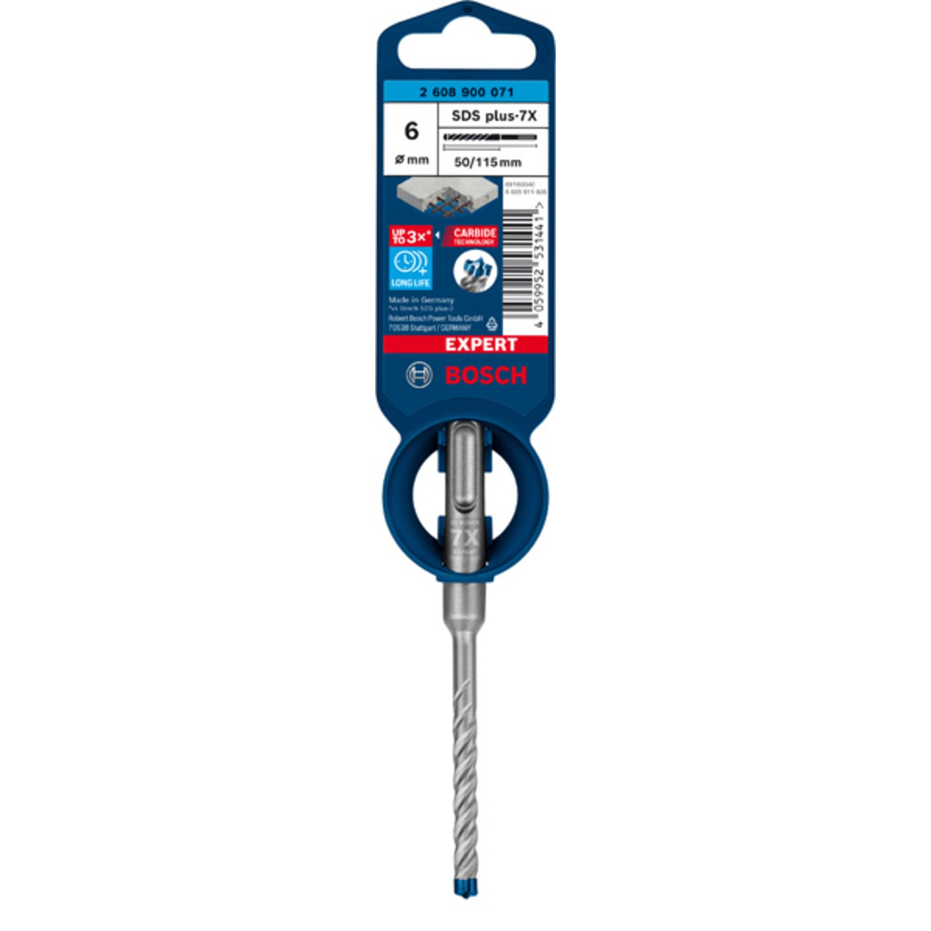 EXPERT SDS plus-7X Hammerbohrer, 6 x 50 x 115 mm