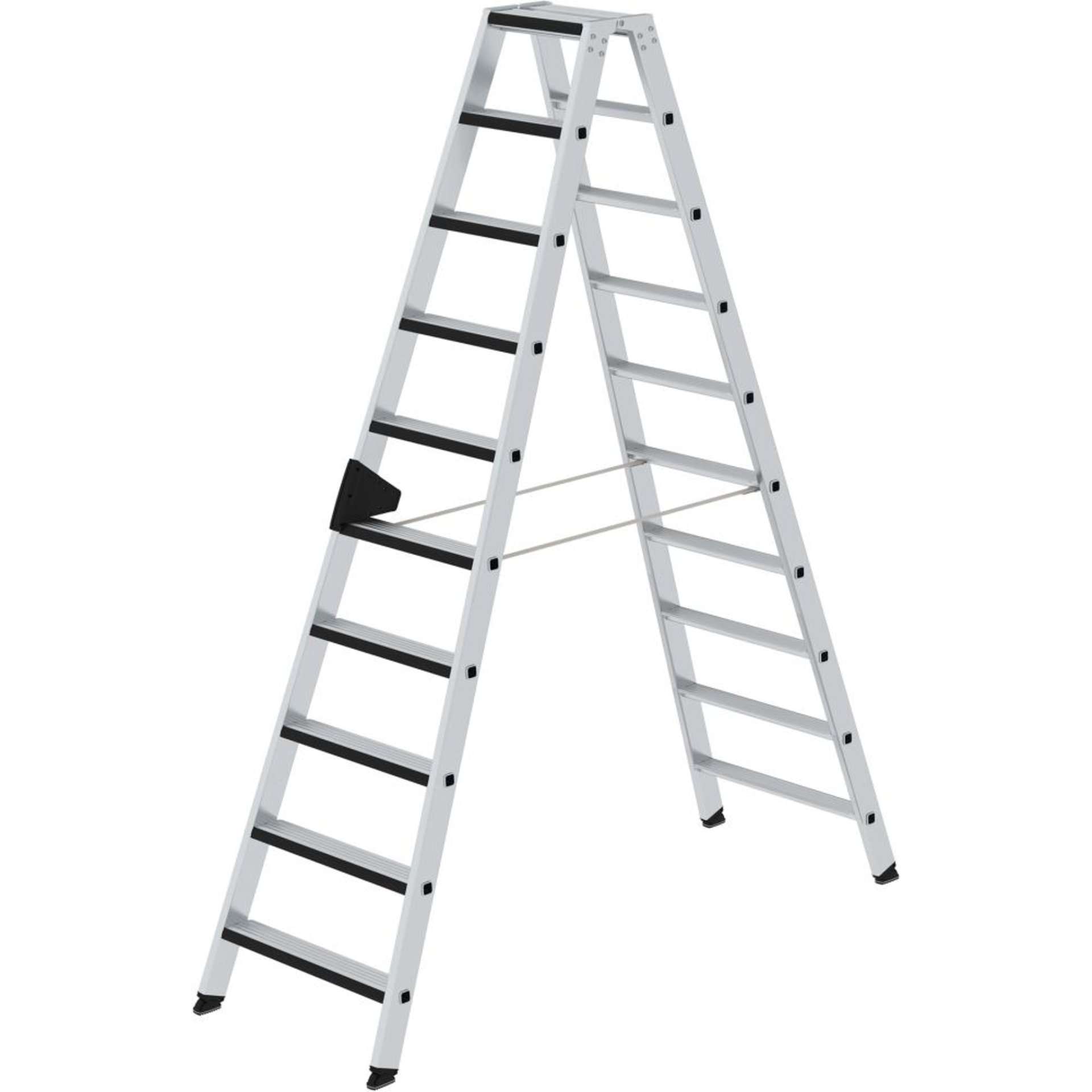 Alu-Stehleiter 2x10 Stufen relax-step Gesamthöhe 2,32 m Arbeitshöhe bis 3,85 m