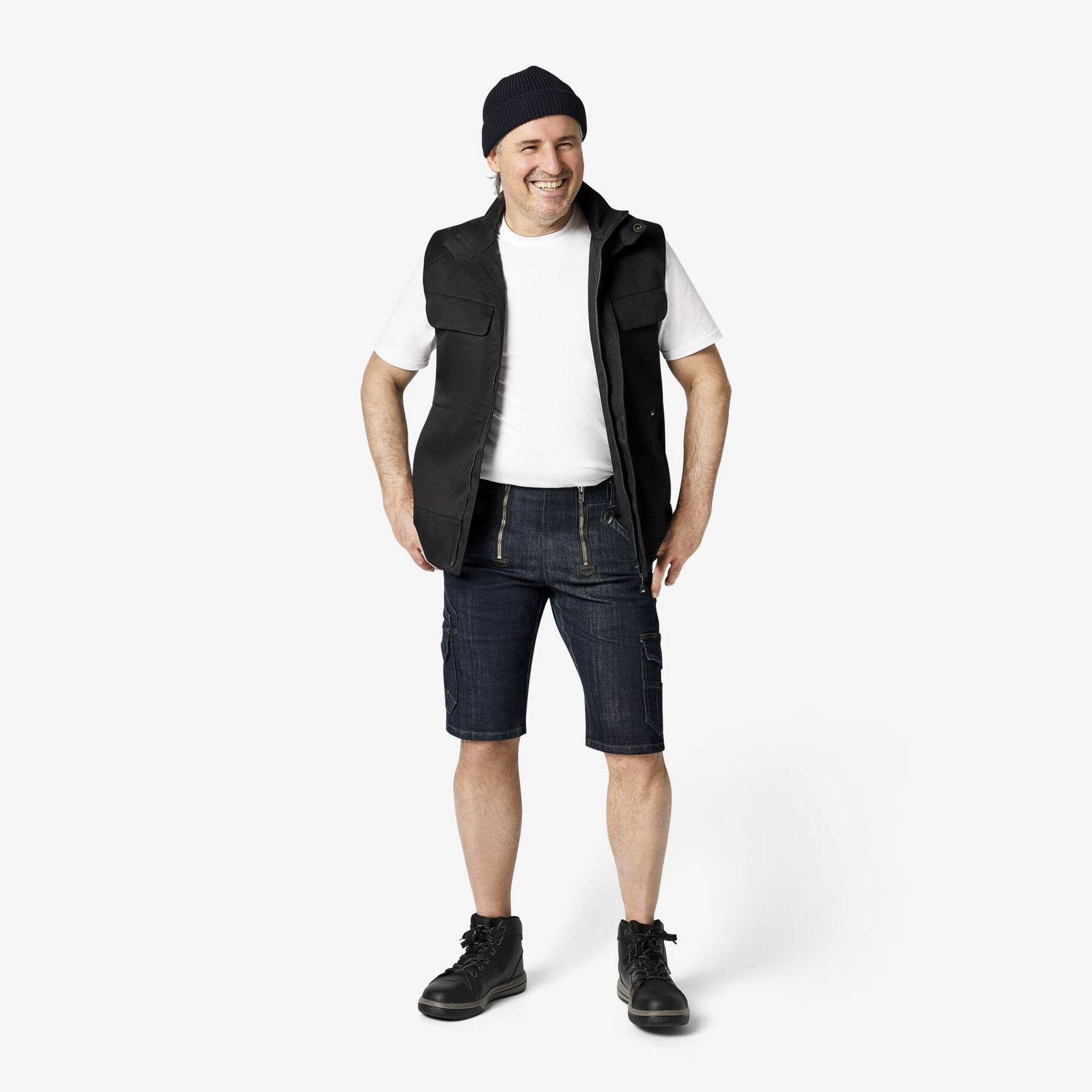 VOLKMAR Zunft-Bermuda Stretch-Jeans schwarzblau 42