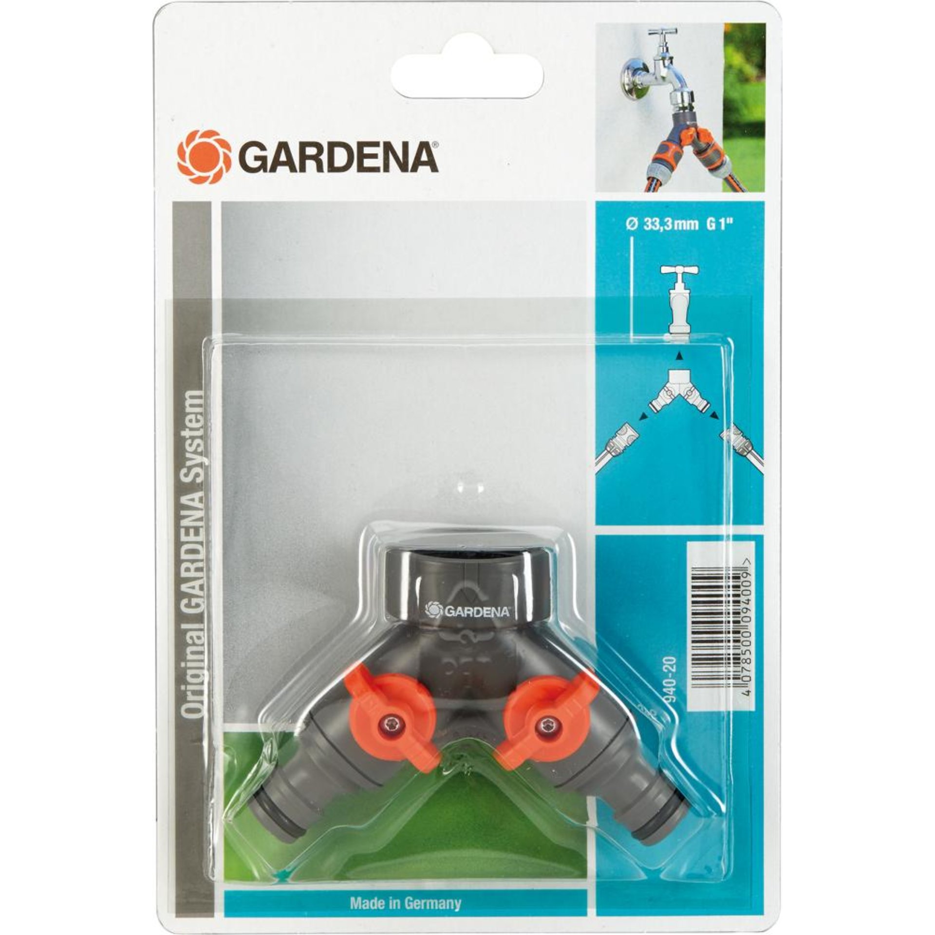 Zwei-Wege-Ventil f. Wh.m.33,3 mm(G 1 )-GewGardena
